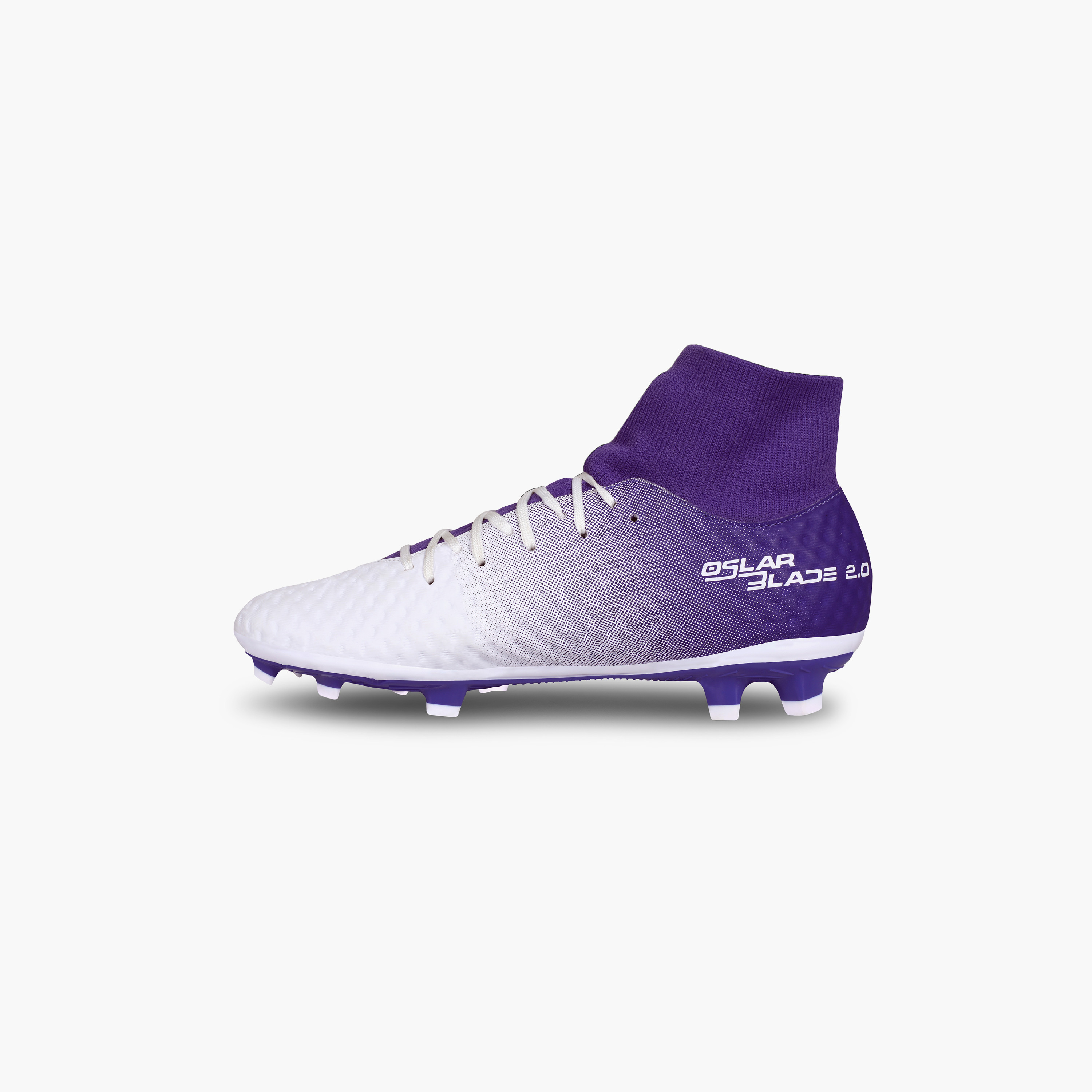 أحذية كرة قدم نيفيا أوسلار بليد 2.0 باللون الأبيض/البنفسجي-sports-gear-football-shoes-firmground-image-3