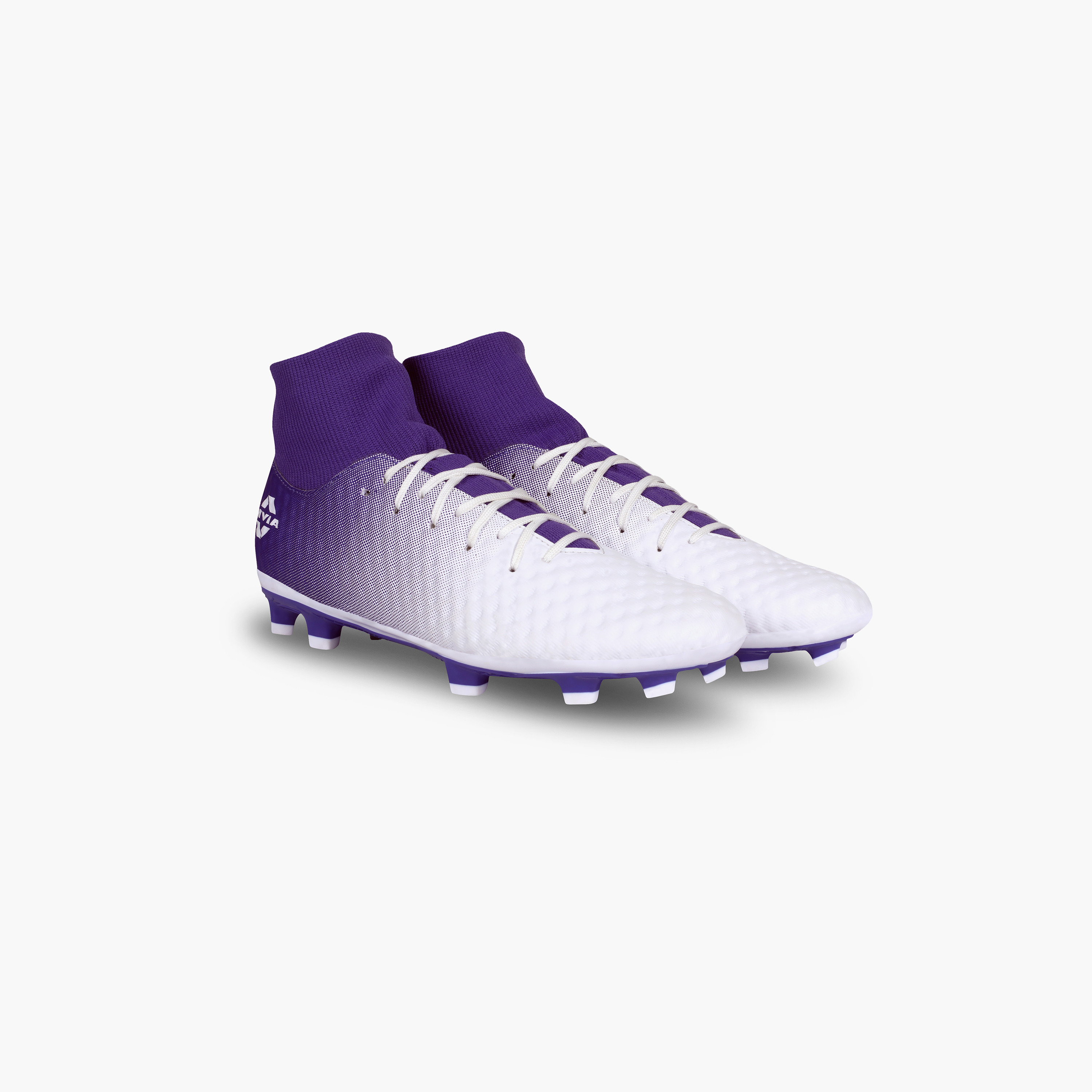 أحذية كرة قدم نيفيا أوسلار بليد 2.0 باللون الأبيض/البنفسجي-sports-gear-football-shoes-firmground-image-7