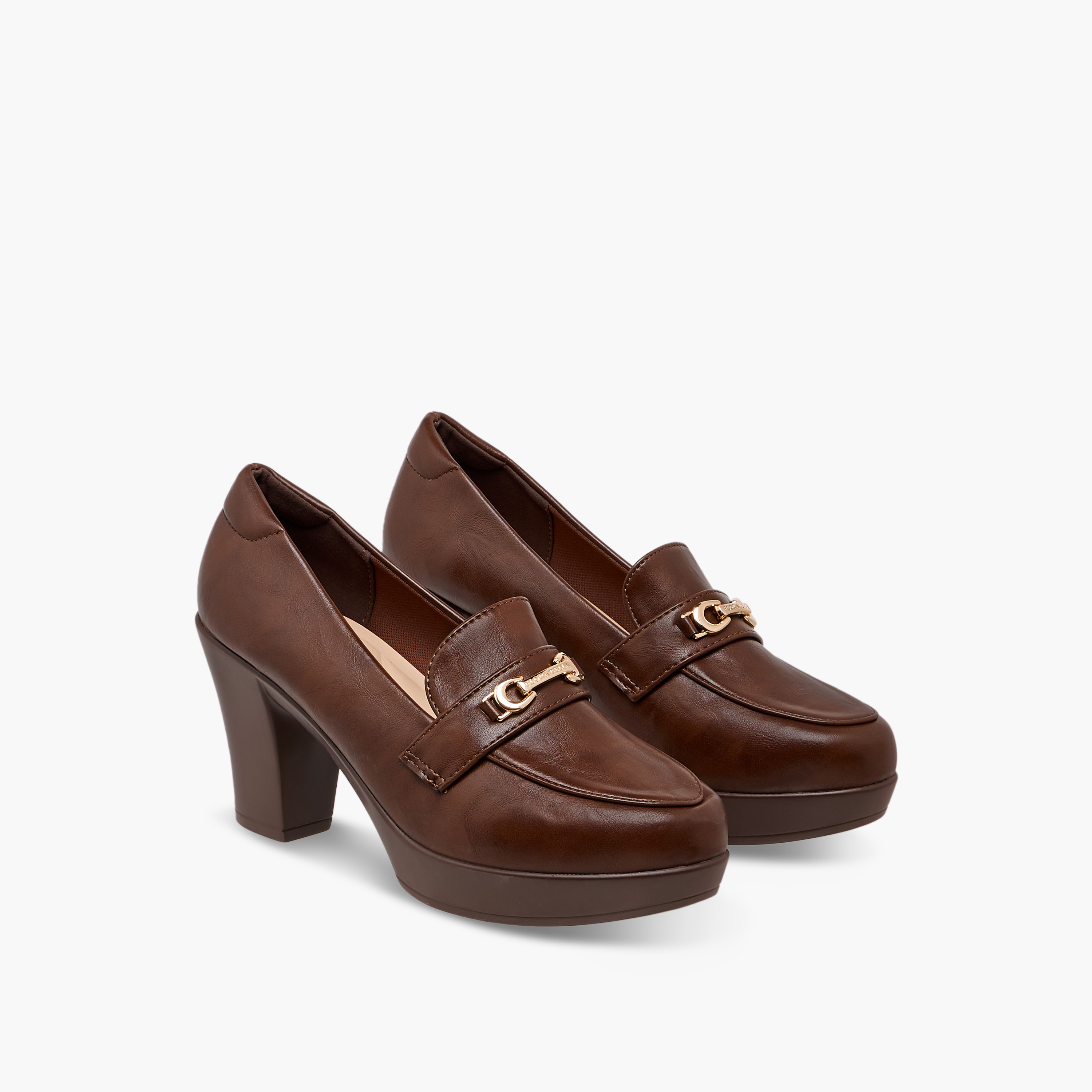 Flora Bella Horsebit Accent Shoes with Block Heels-women-shoes-heels-image-1