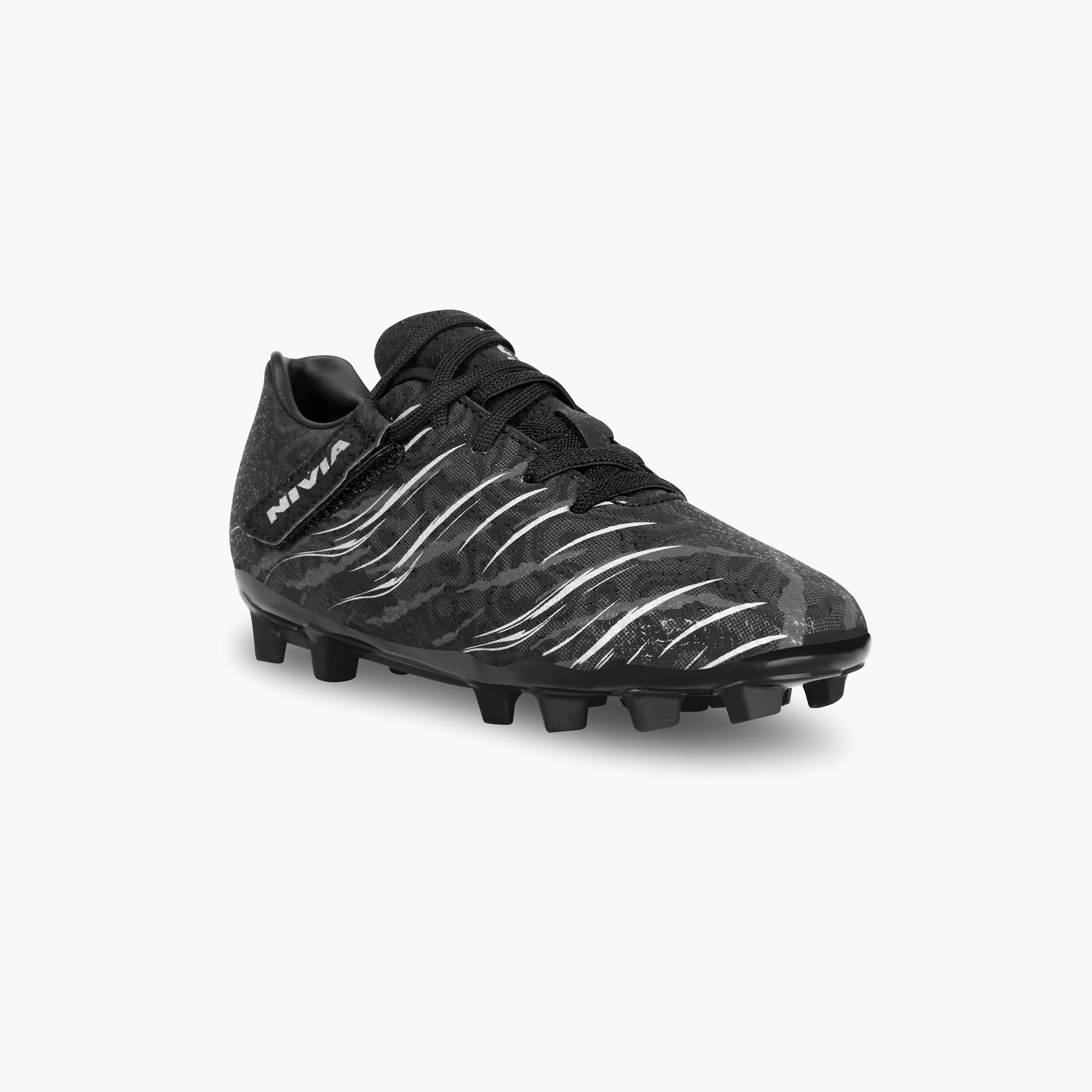 حذاء كرة قدم من نيفيا كاربونيت 6.0 بلون أسود للأطفال-sports-gear-football-shoes-firmground-image-1