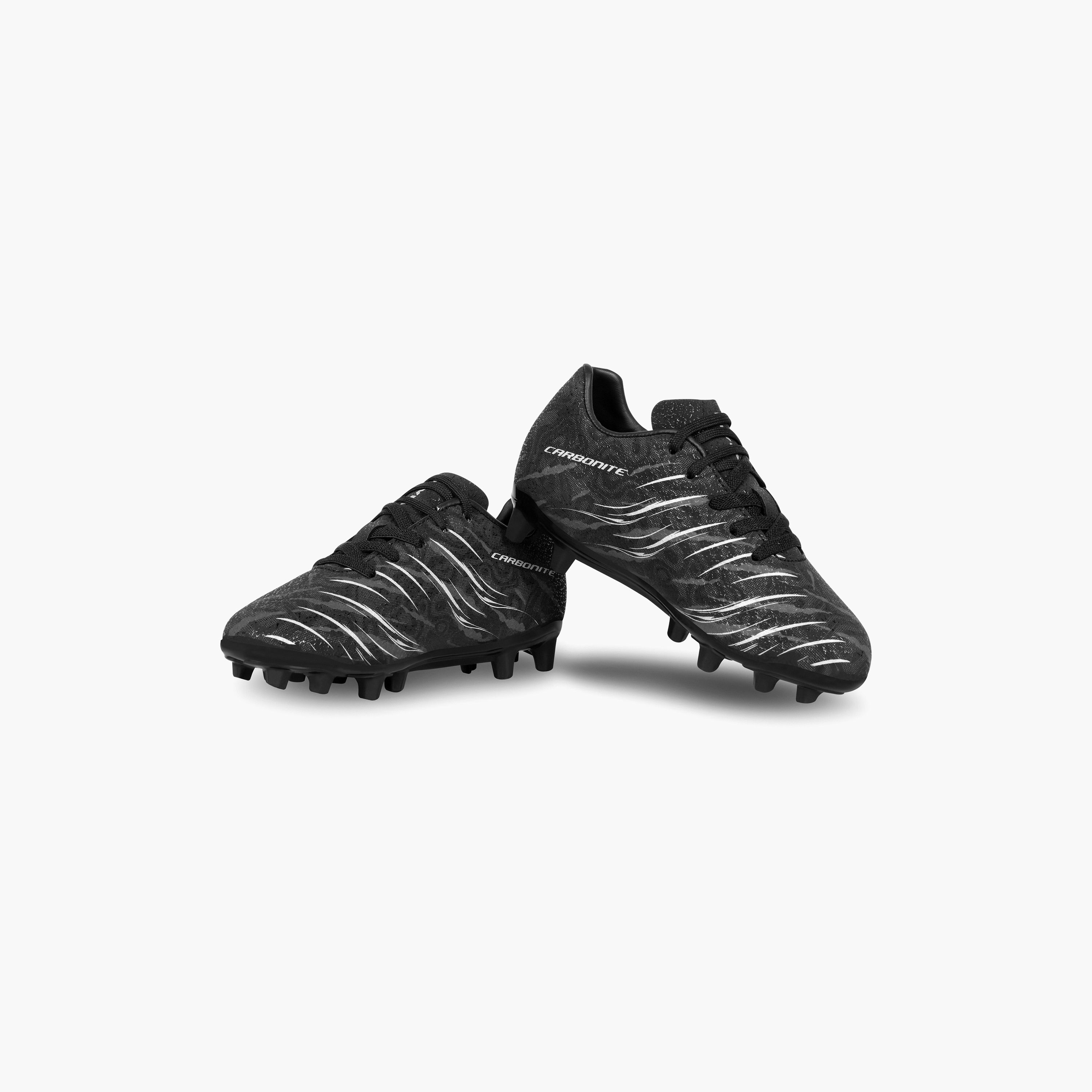 حذاء كرة قدم من نيفيا كاربونيت 6.0 بلون أسود للأطفال-sports-gear-football-shoes-firmground-image-5