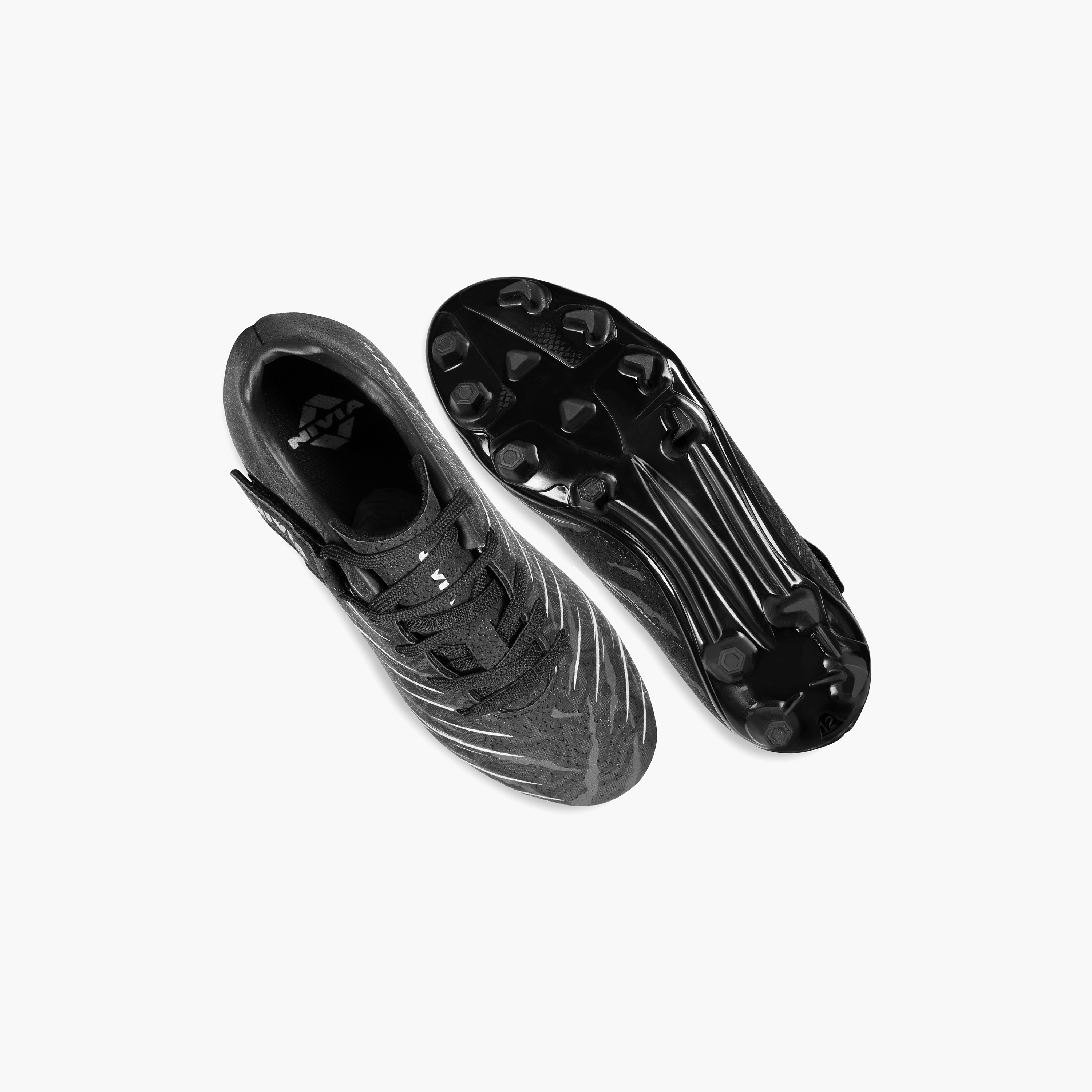 حذاء كرة قدم من نيفيا كاربونيت 6.0 بلون أسود للأطفال-sports-gear-football-shoes-firmground-image-8
