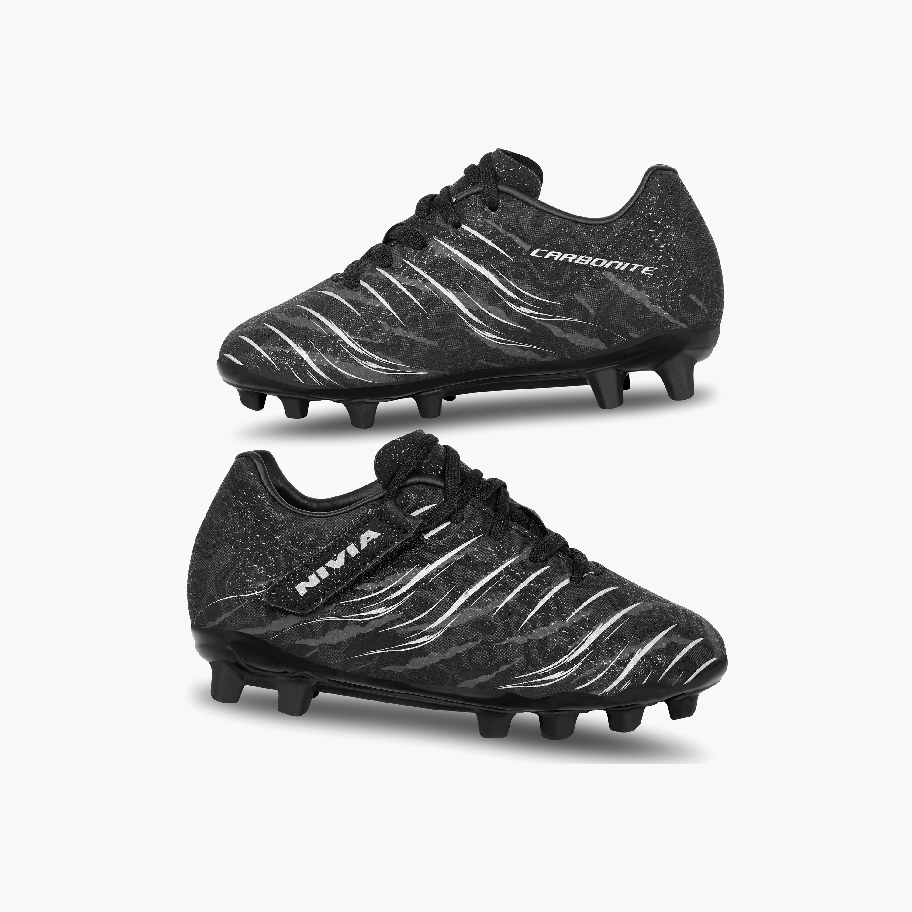 حذاء كرة قدم من نيفيا كاربونيت 6.0 بلون أسود للأطفال-sports-gear-football-shoes-firmground-image-9