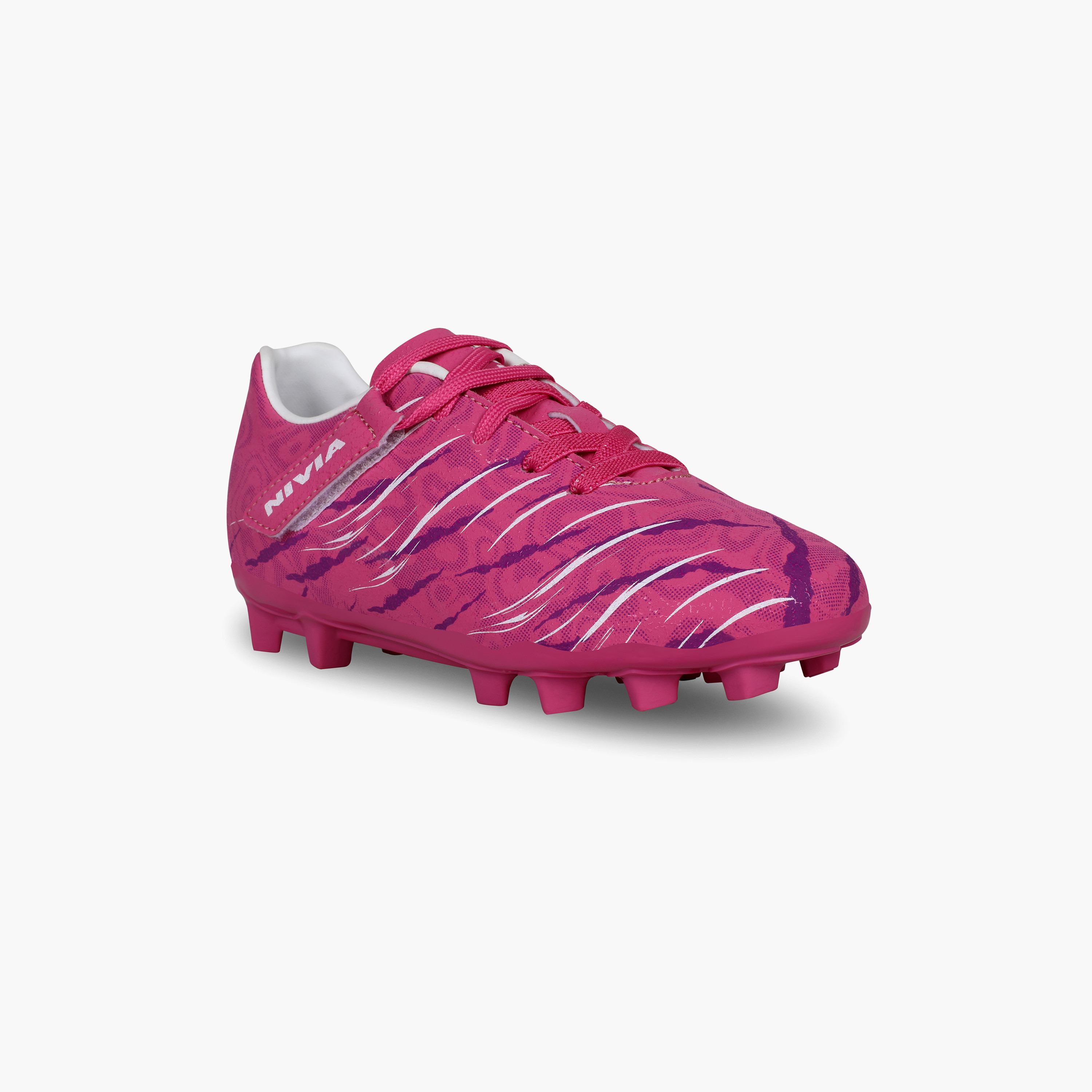 حذاء كرة قدم من نيفيا كاربونيت 6.0 بلون فوشيا وردي للأطفال-sports-gear-football-shoes-firmground-image-1