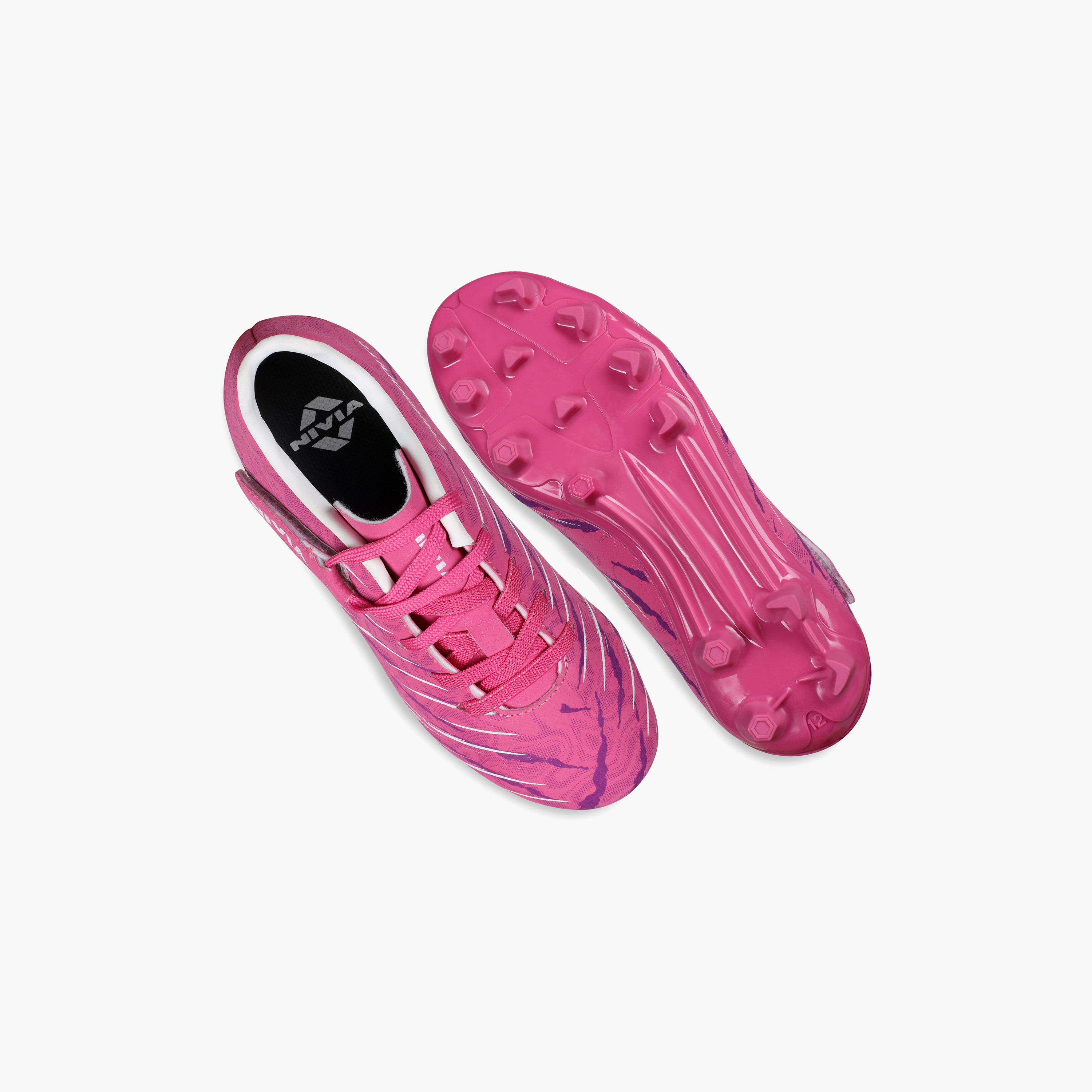 حذاء كرة قدم من نيفيا كاربونيت 6.0 بلون فوشيا وردي للأطفال-sports-gear-football-shoes-firmground-image-9