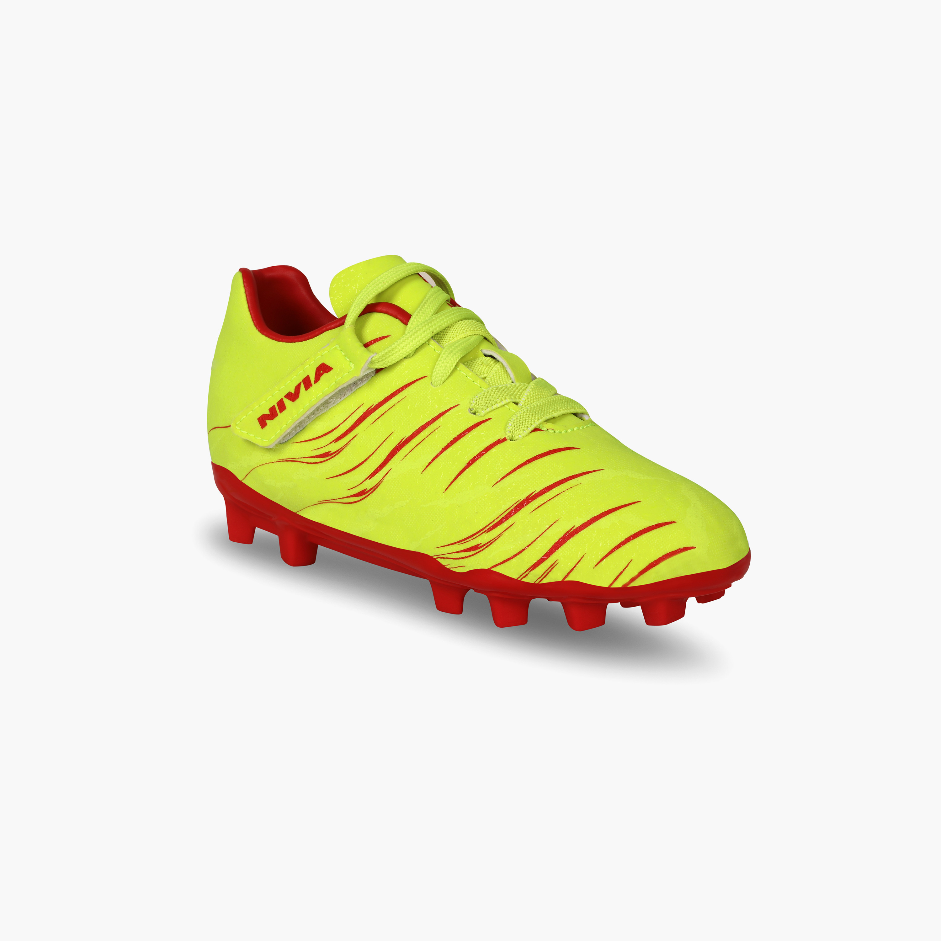 حذاء كرة قدم من نيفيا كاربونيت 6.0 بلون أخضر كبريتي للأطفال-sports-gear-football-shoes-firmground-image-1