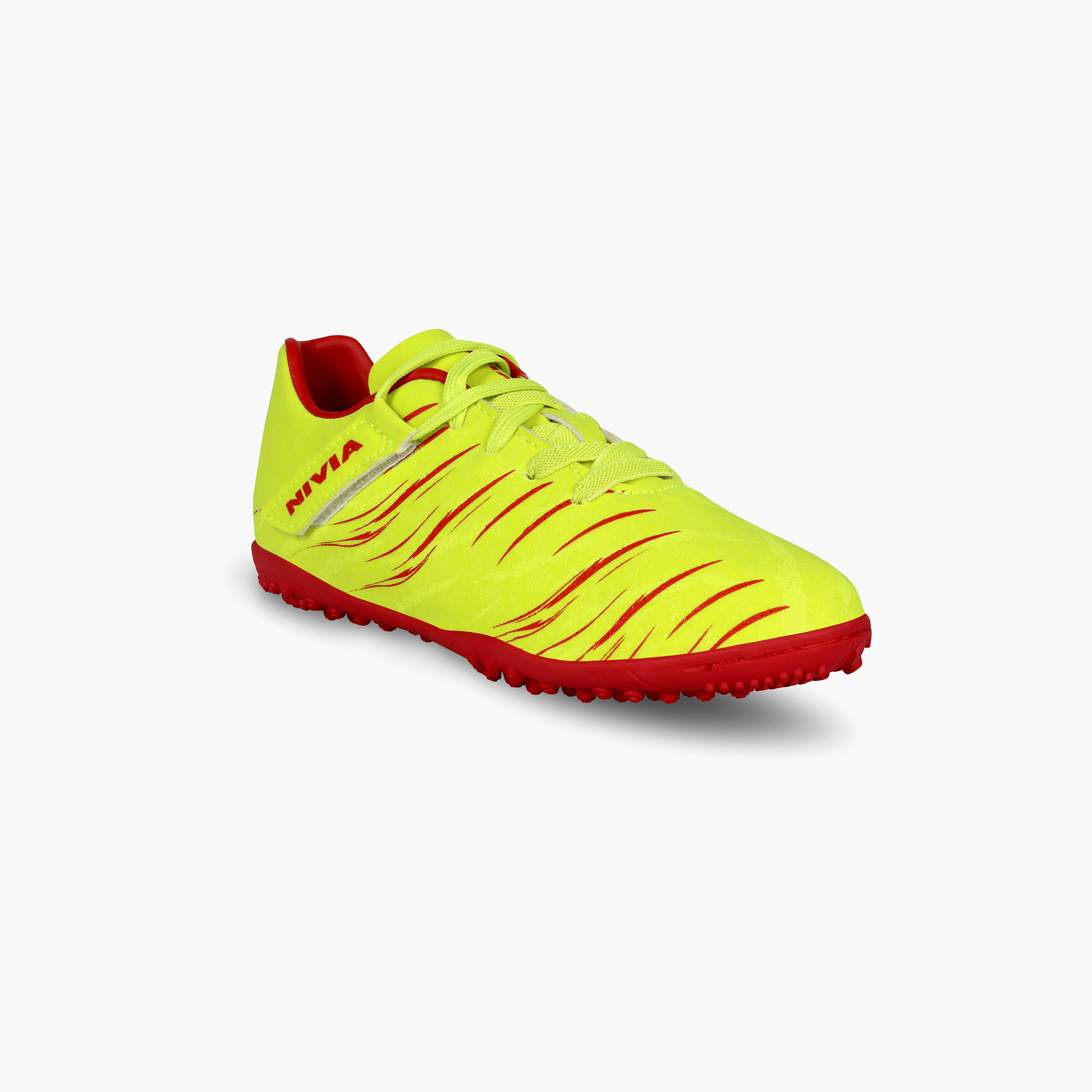 Nivia Carbonite 6.0 Kids Turf Sulphur Green Futsal Shoes-sports-boys-shoes-image-1
