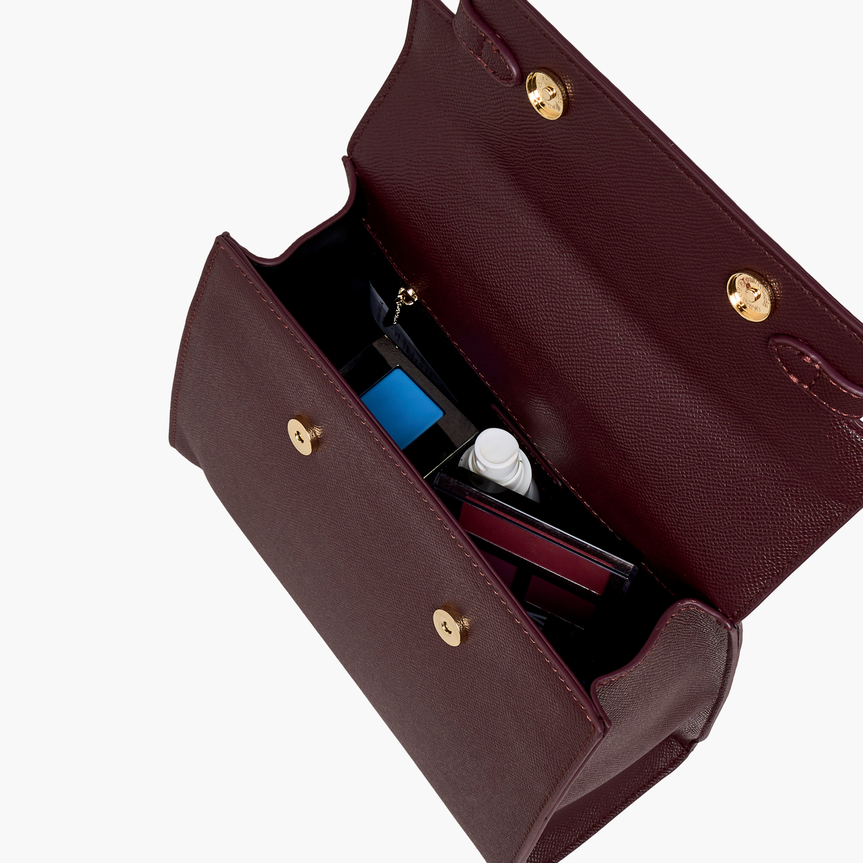 Flora Bella Textured Satchel Bag with Detachable Strap and Flap Closure-women-bagsandwallets-handbags-image-9