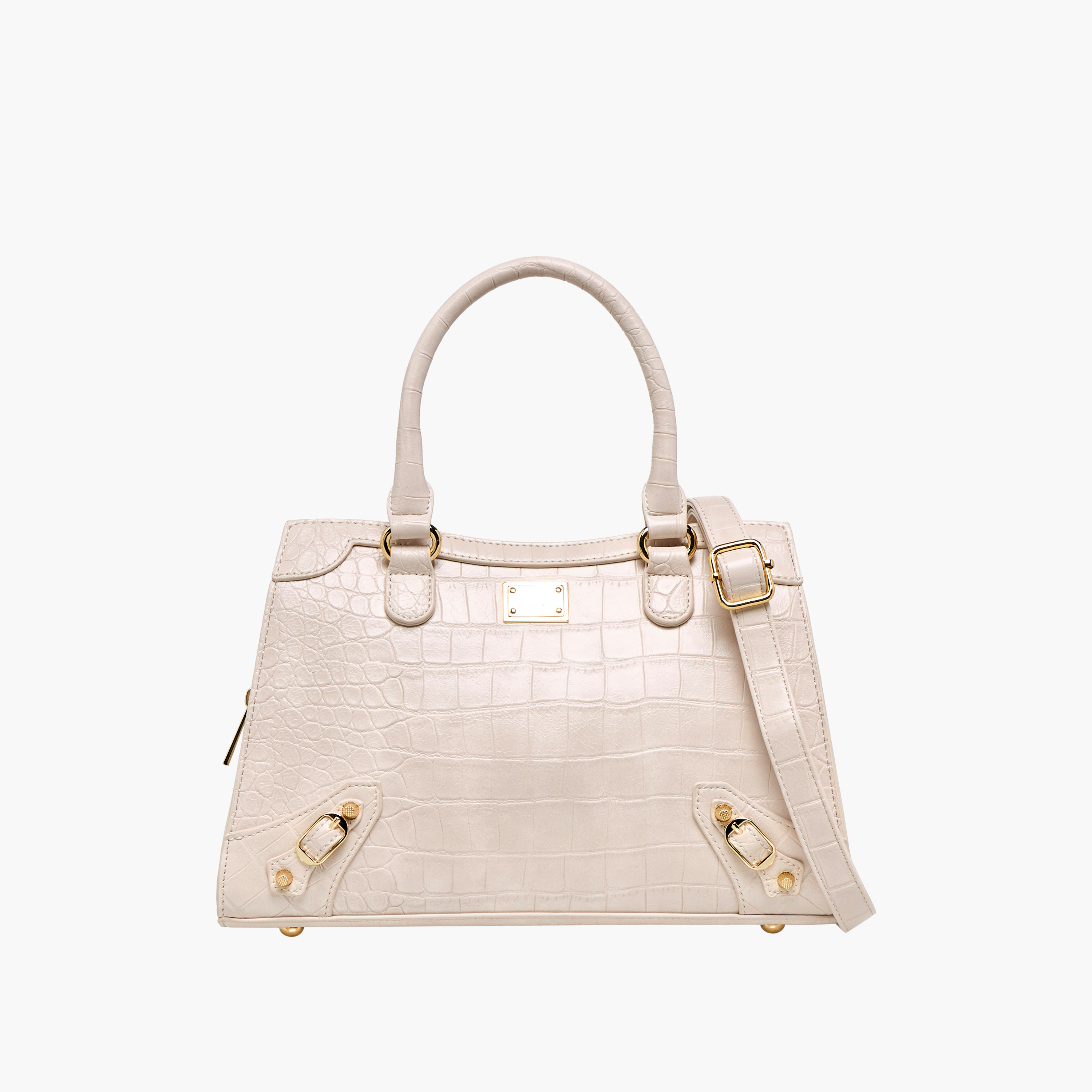 شنطة توت بارزة الملمس بحزام قابل للفصل وسحاب إغلاق من فلورا بيلا-women-bagsandwallets-handbags-image-1