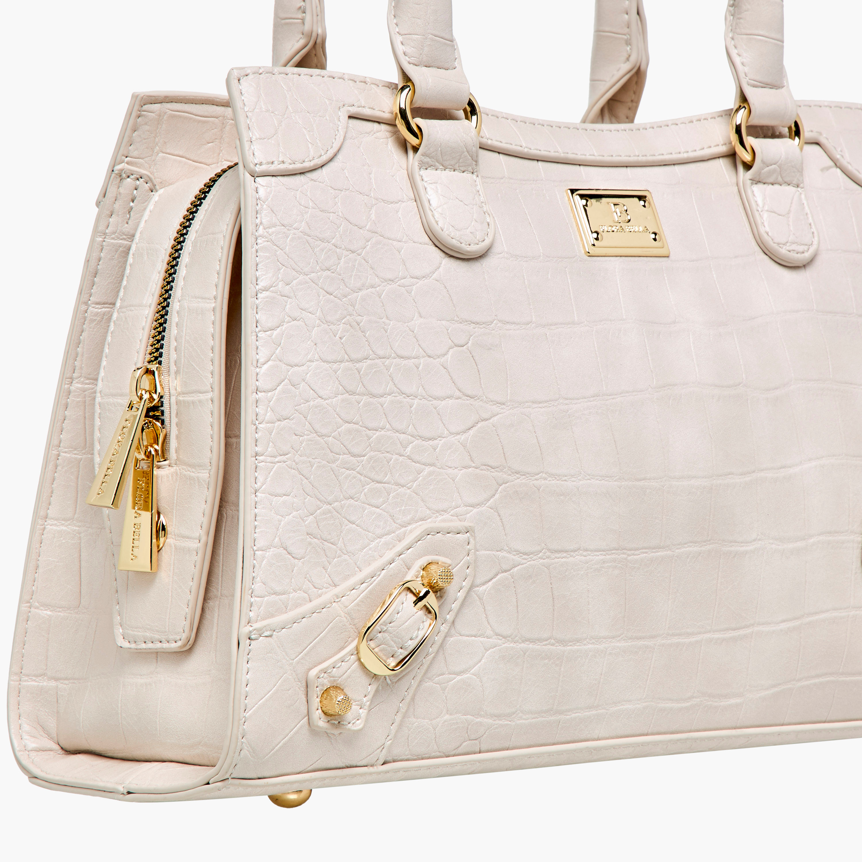 شنطة توت بارزة الملمس بحزام قابل للفصل وسحاب إغلاق من فلورا بيلا-women-bagsandwallets-handbags-image-5