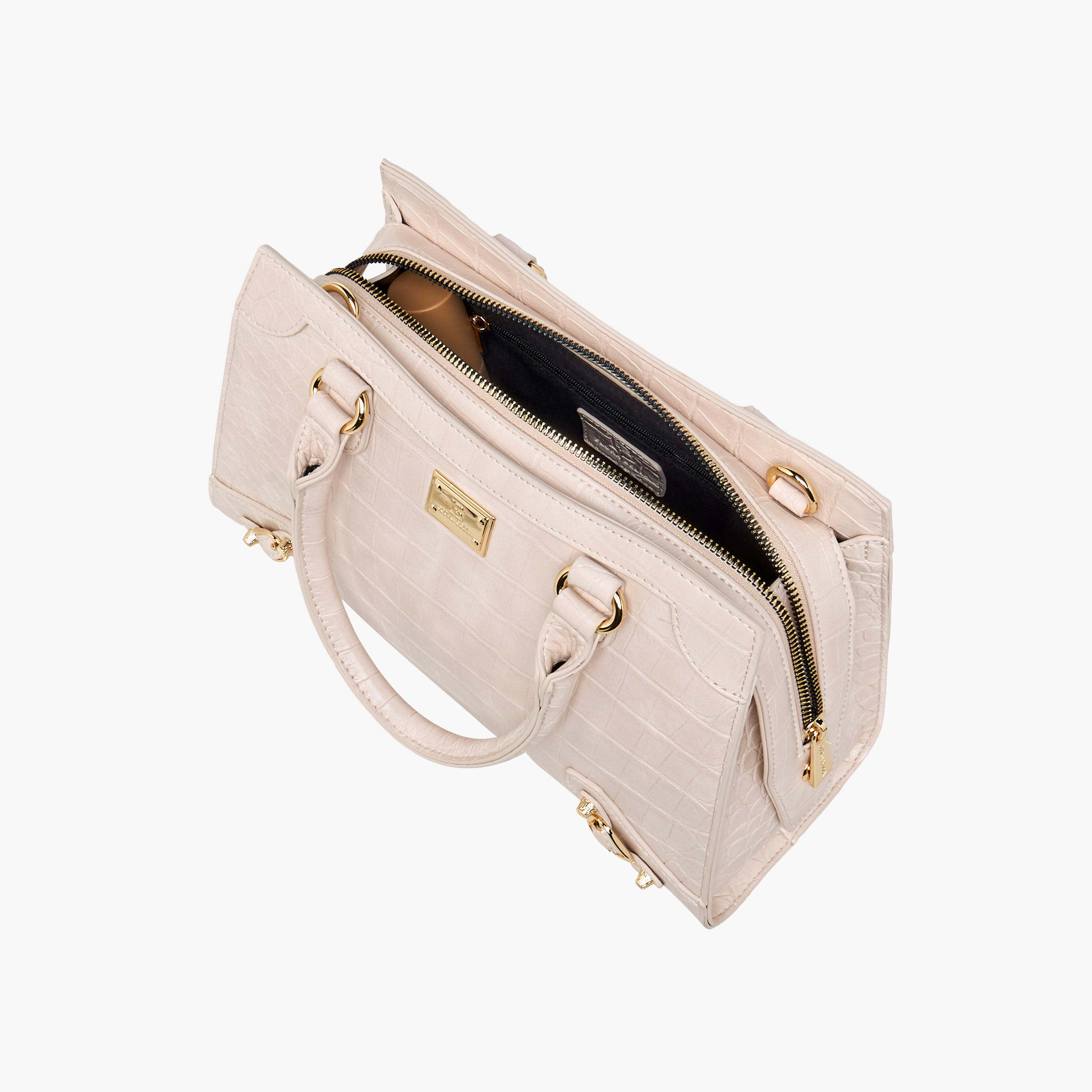 شنطة توت بارزة الملمس بحزام قابل للفصل وسحاب إغلاق من فلورا بيلا-women-bagsandwallets-handbags-image-9