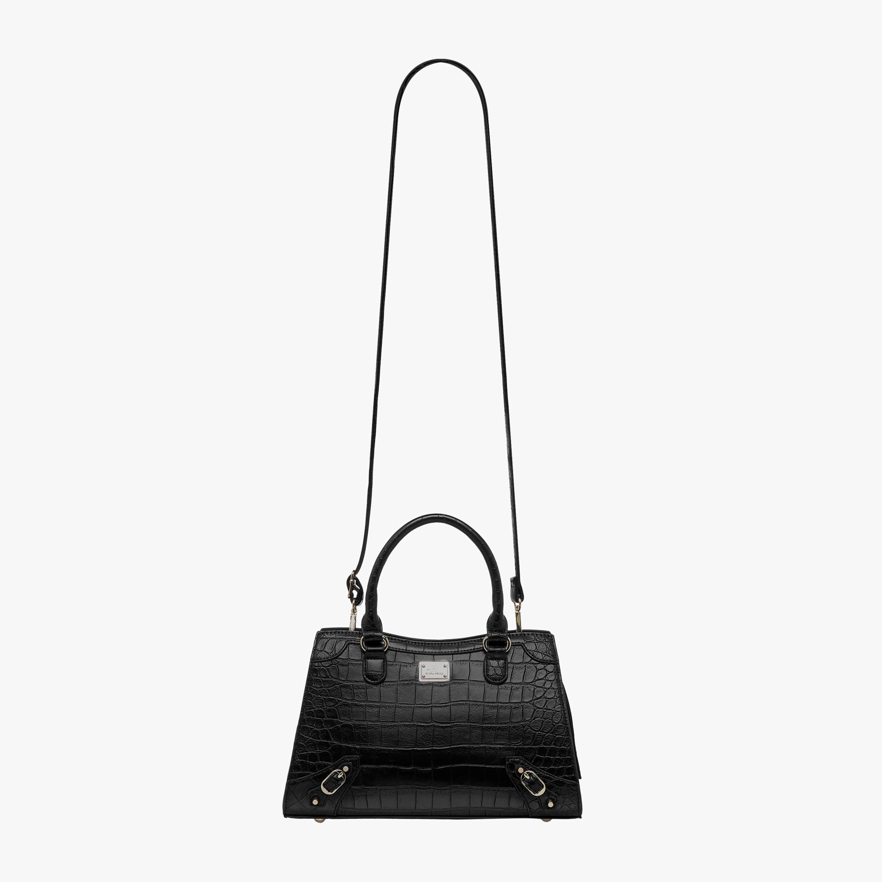 Flora Bella Textured Tote Bag with Detachable Strap and Zip Closure-women-bagsandwallets-handbags-image-3
