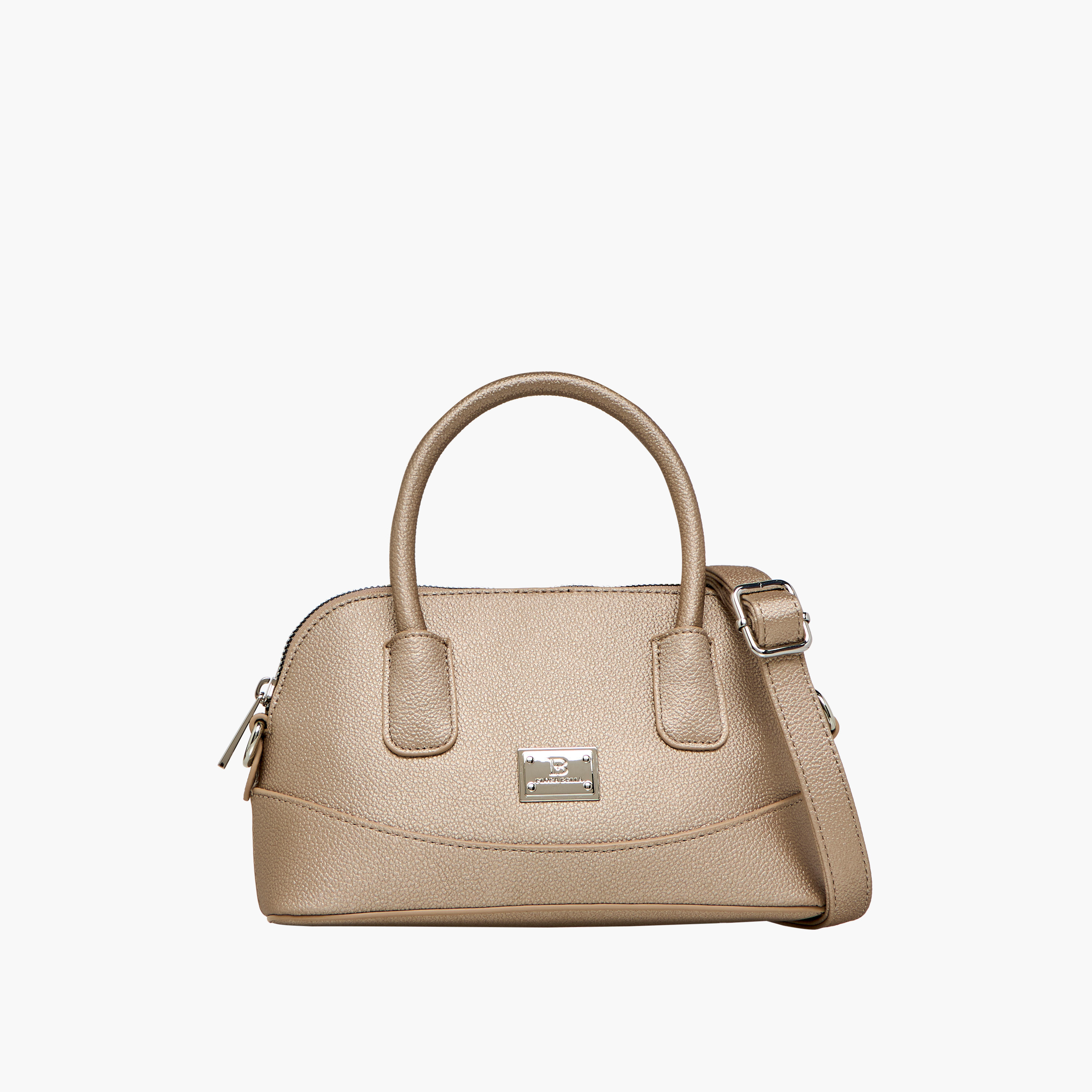 شنطة كروس بودي بارزة الملمس بحزام قابل للفصل وسحاب إغلاق من فلورا بيلا-women-bagsandwallets-handbags-image-1