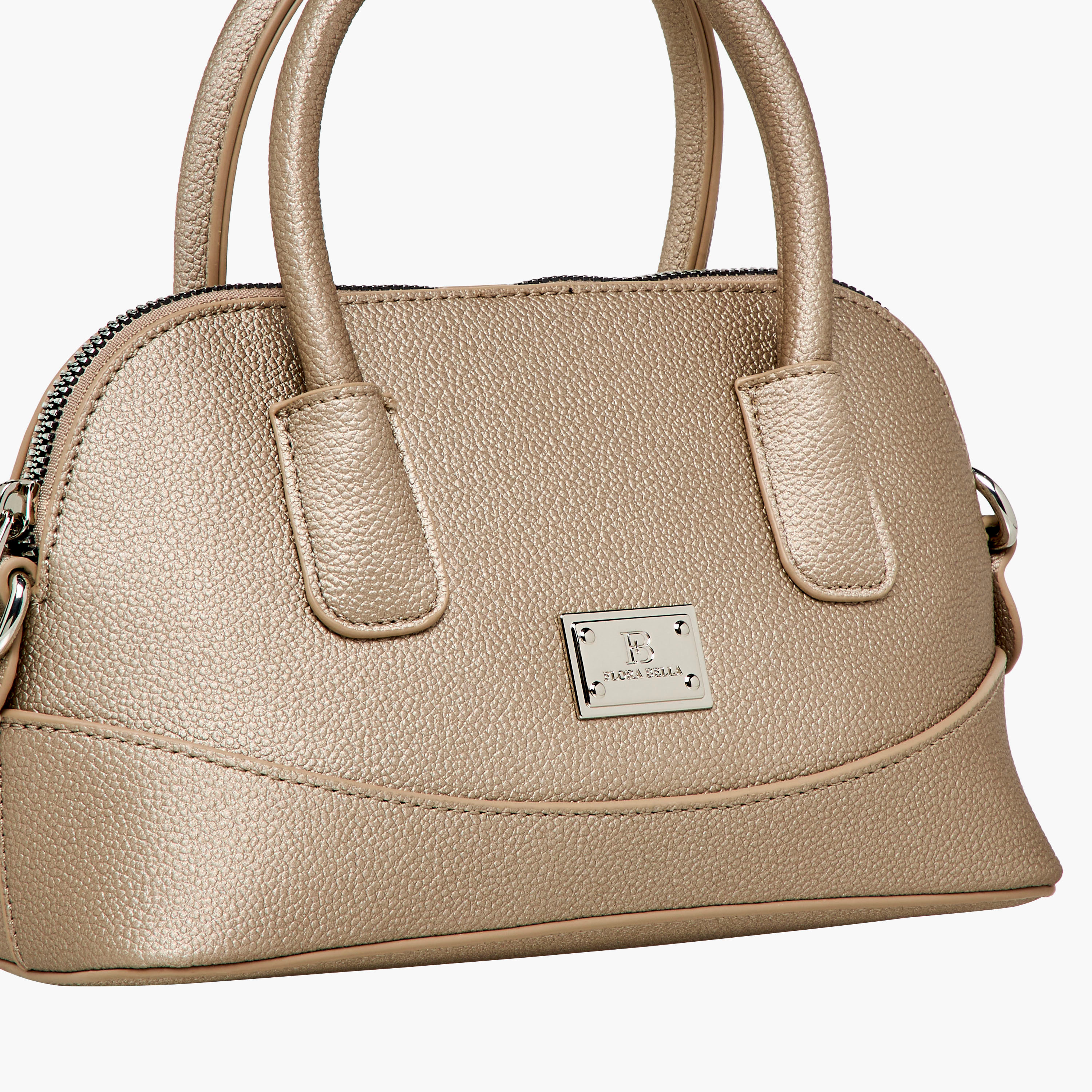 شنطة كروس بودي بارزة الملمس بحزام قابل للفصل وسحاب إغلاق من فلورا بيلا-women-bagsandwallets-handbags-image-6