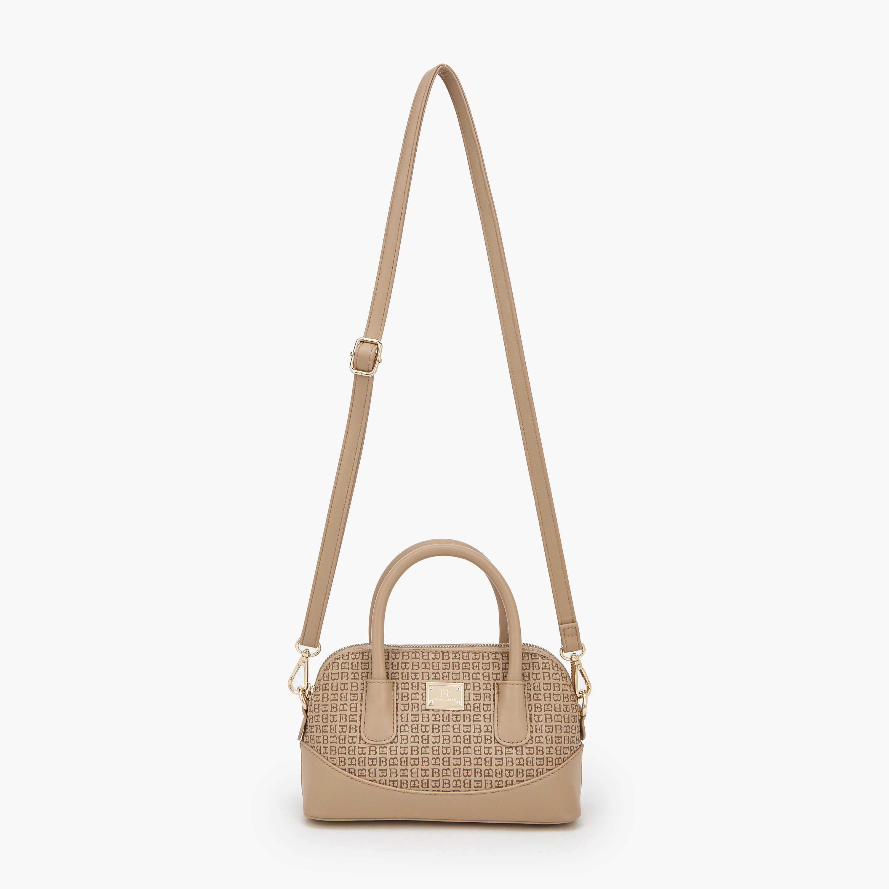 شنطة ساتشل بطبعات مونوجرام وحزام قابل للفصل من فلورا بيلا-women-bagsandwallets-handbags-image-3