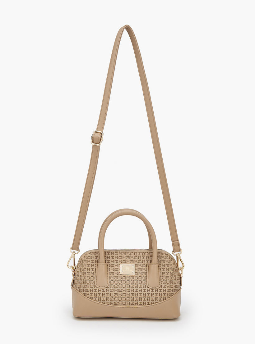 شنطة ساتشل بطبعات مونوجرام وحزام قابل للفصل من فلورا بيلا-women-bagsandwallets-handbags-image-3