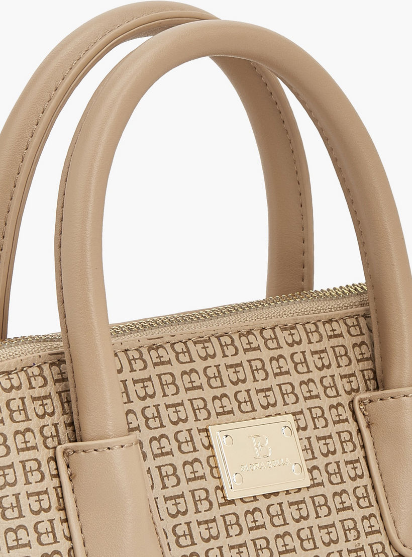 شنطة ساتشل بطبعات مونوجرام وحزام قابل للفصل من فلورا بيلا-women-bagsandwallets-handbags-image-4