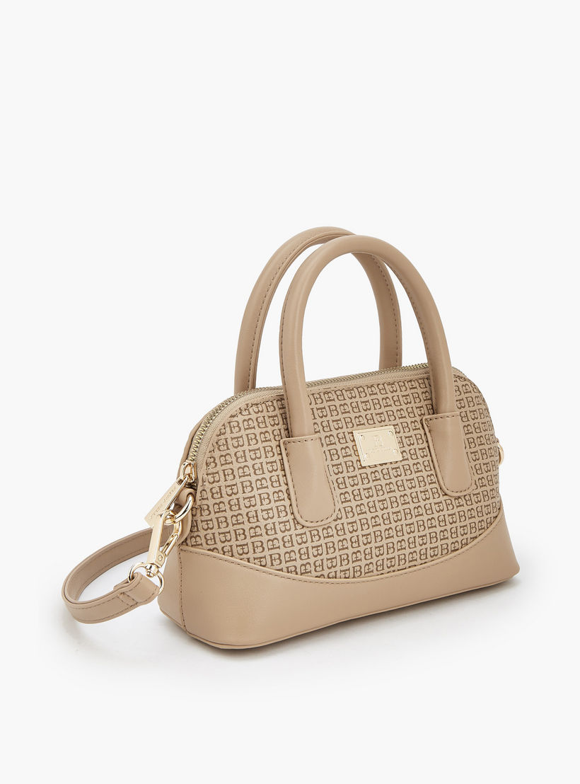 شنطة ساتشل بطبعات مونوجرام وحزام قابل للفصل من فلورا بيلا-women-bagsandwallets-handbags-image-5