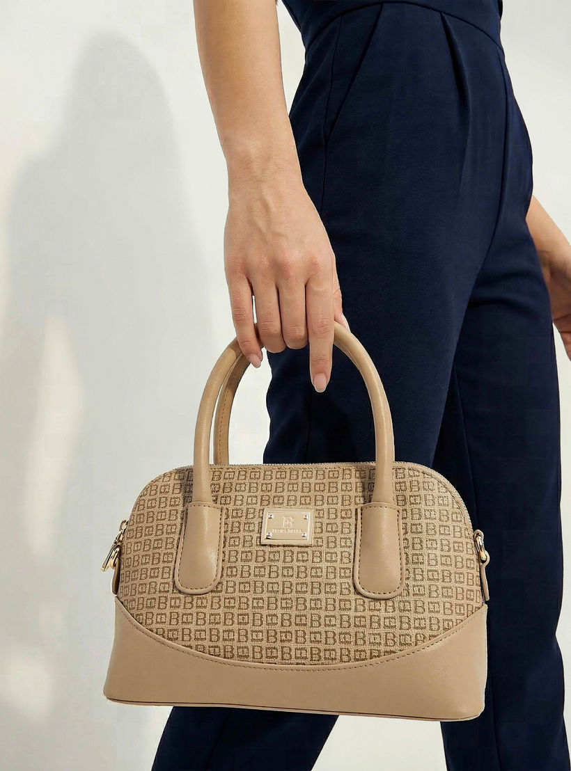 شنطة ساتشل بطبعات مونوجرام وحزام قابل للفصل من فلورا بيلا-women-bagsandwallets-handbags-image-8