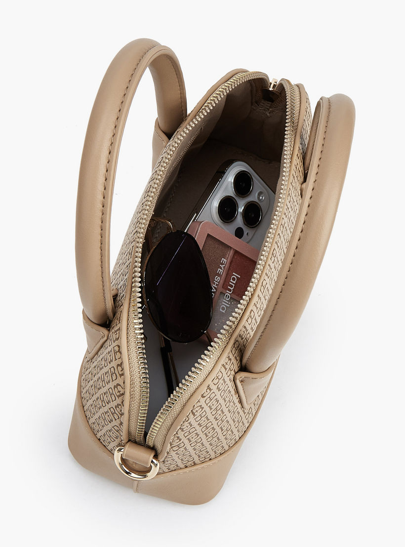 شنطة ساتشل بطبعات مونوجرام وحزام قابل للفصل من فلورا بيلا-women-bagsandwallets-handbags-image-9