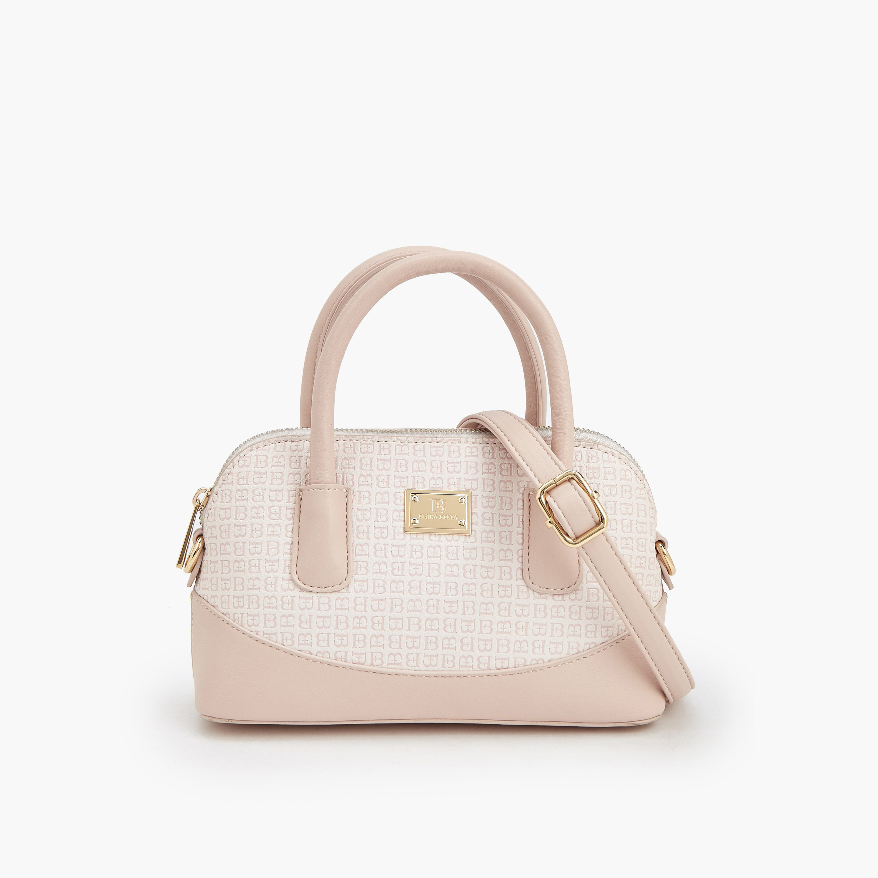 شنطة ساتشل بطبعات مونوجرام وحزام قابل للفصل من فلورا بيلا-women-bagsandwallets-handbags-image-2