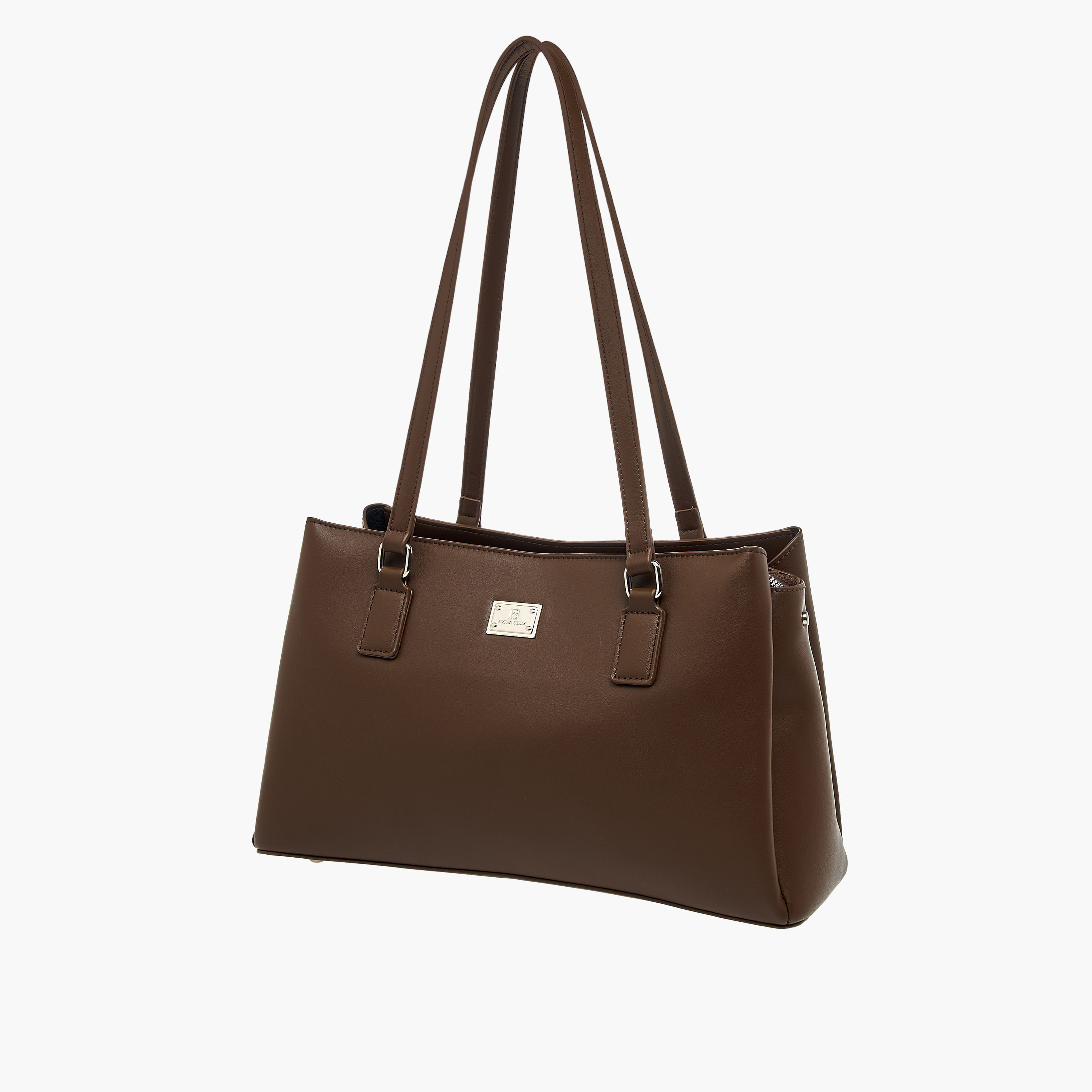 Flora Bella Solid Shoulder Bag with Double Handle and Zip Closure-women-bagsandwallets-handbags-image-2
