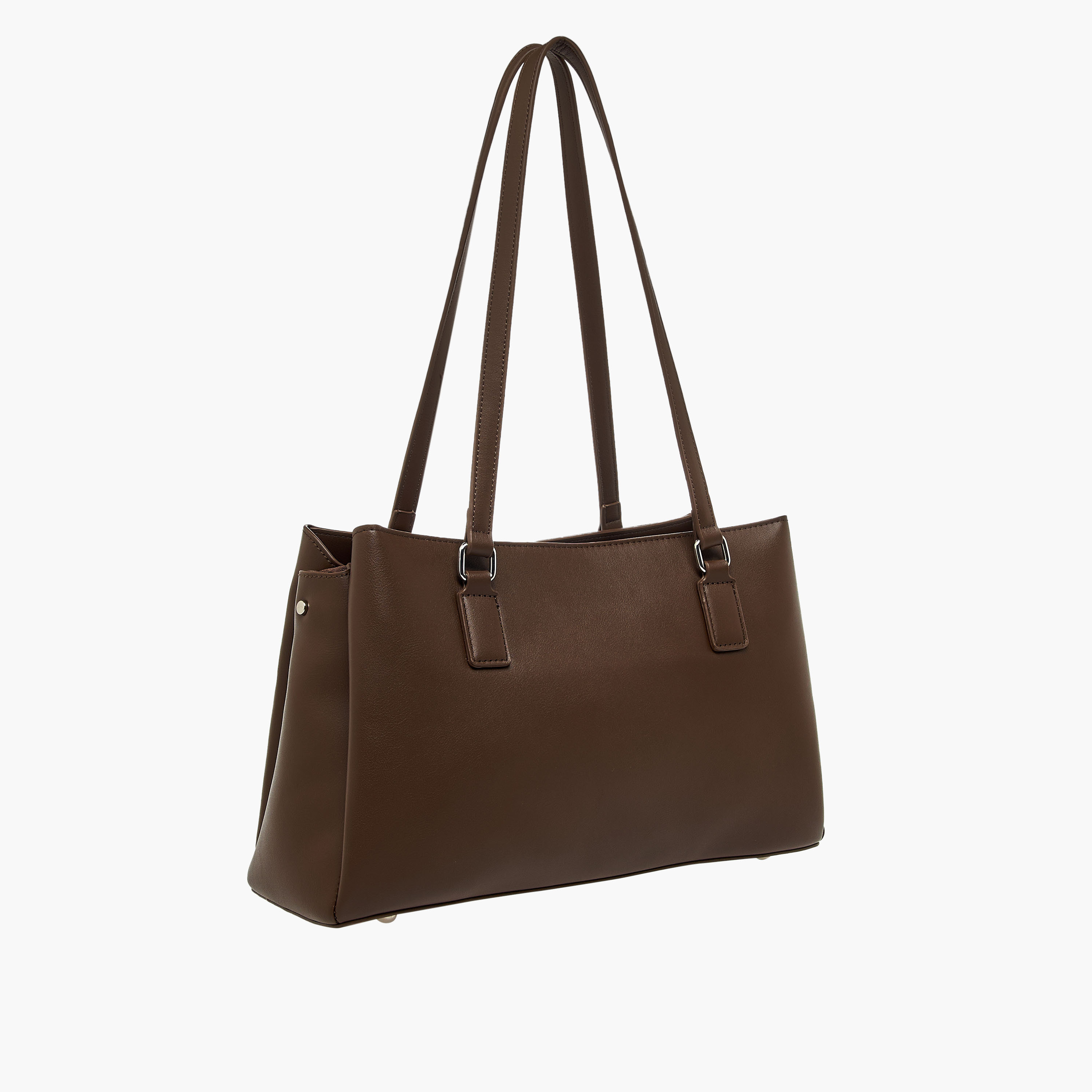 Flora Bella Solid Shoulder Bag with Double Handle and Zip Closure-women-bagsandwallets-handbags-image-3