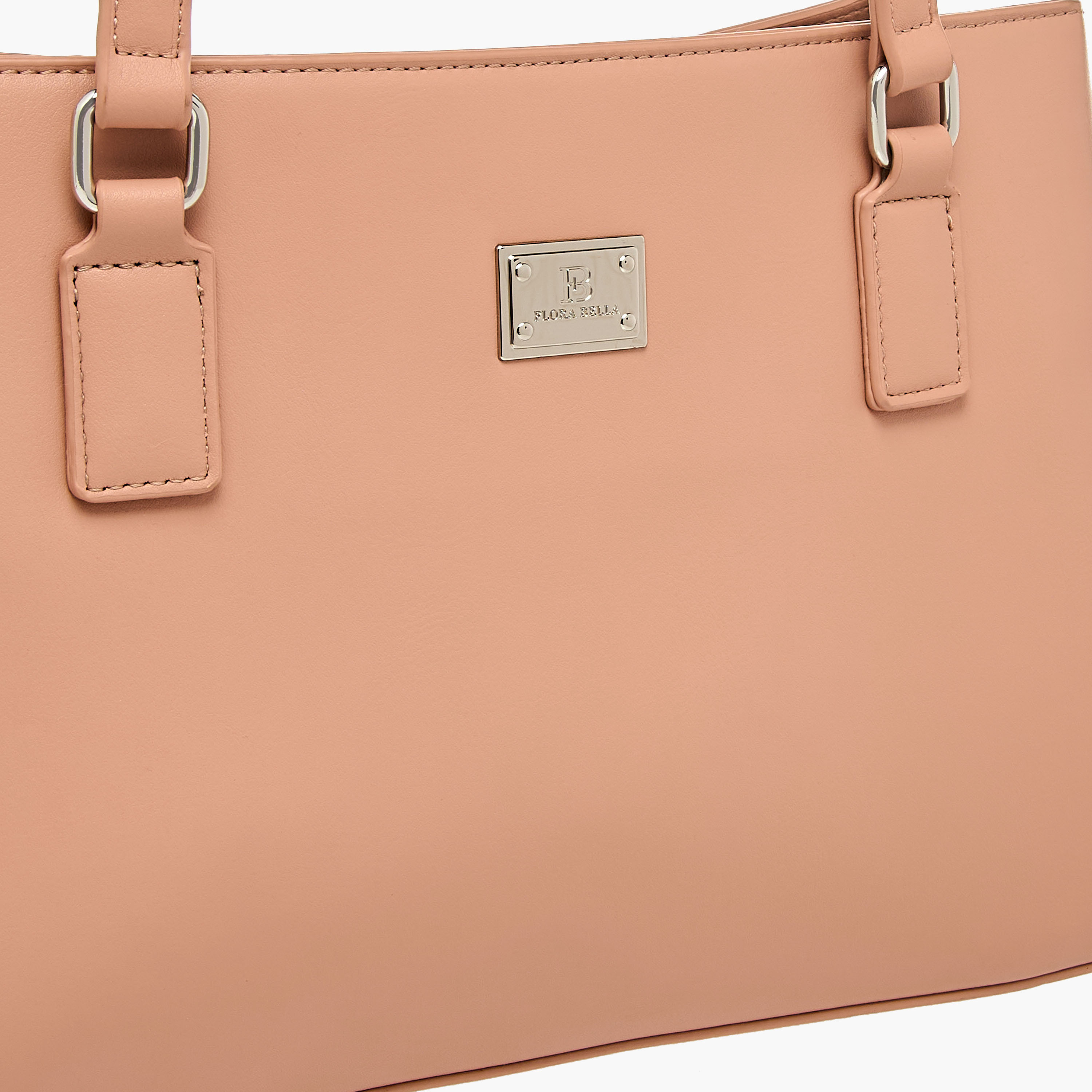 Flora Bella Solid Shoulder Bag with Double Handle and Zip Closure-women-bagsandwallets-handbags-image-4
