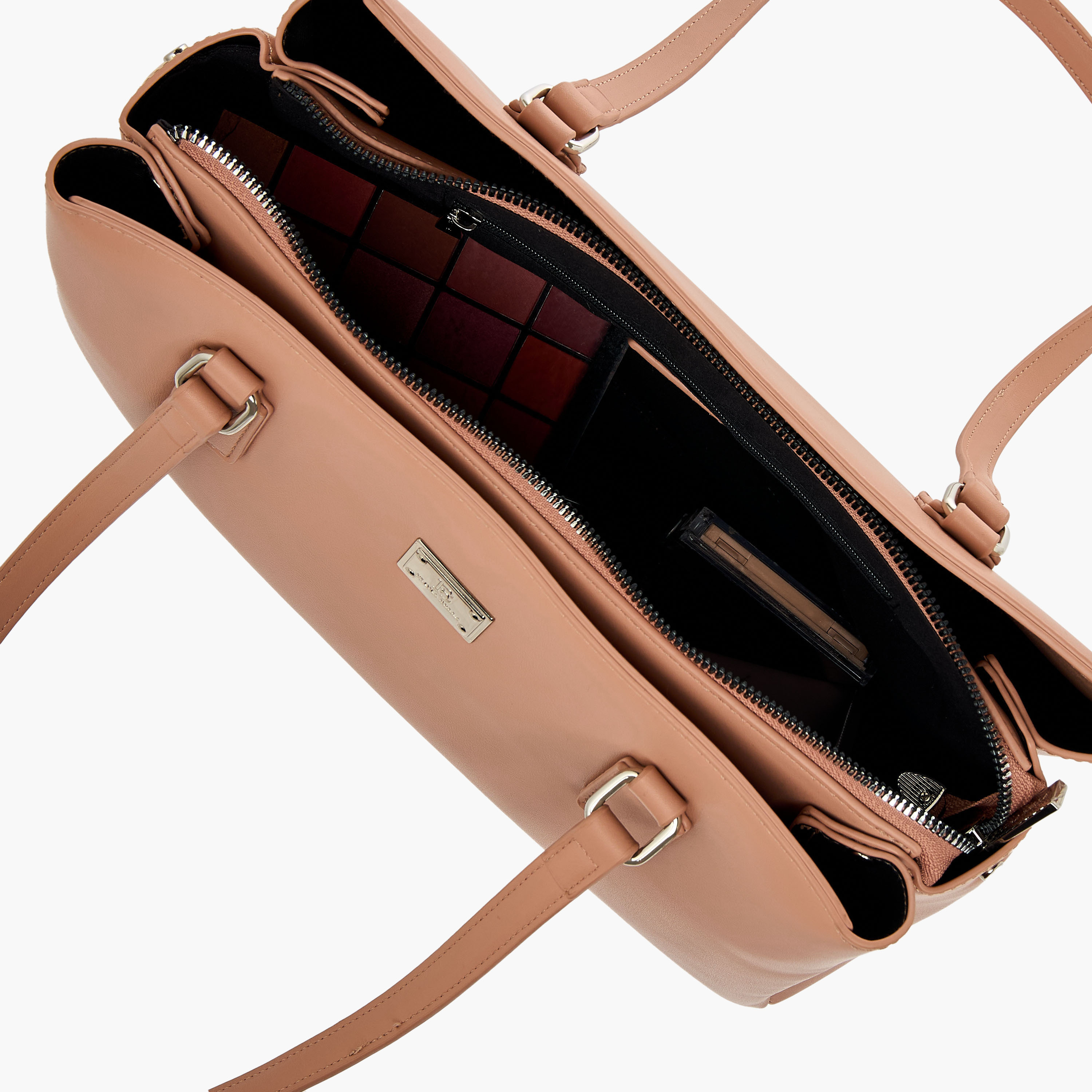 Flora Bella Solid Shoulder Bag with Double Handle and Zip Closure-women-bagsandwallets-handbags-image-7