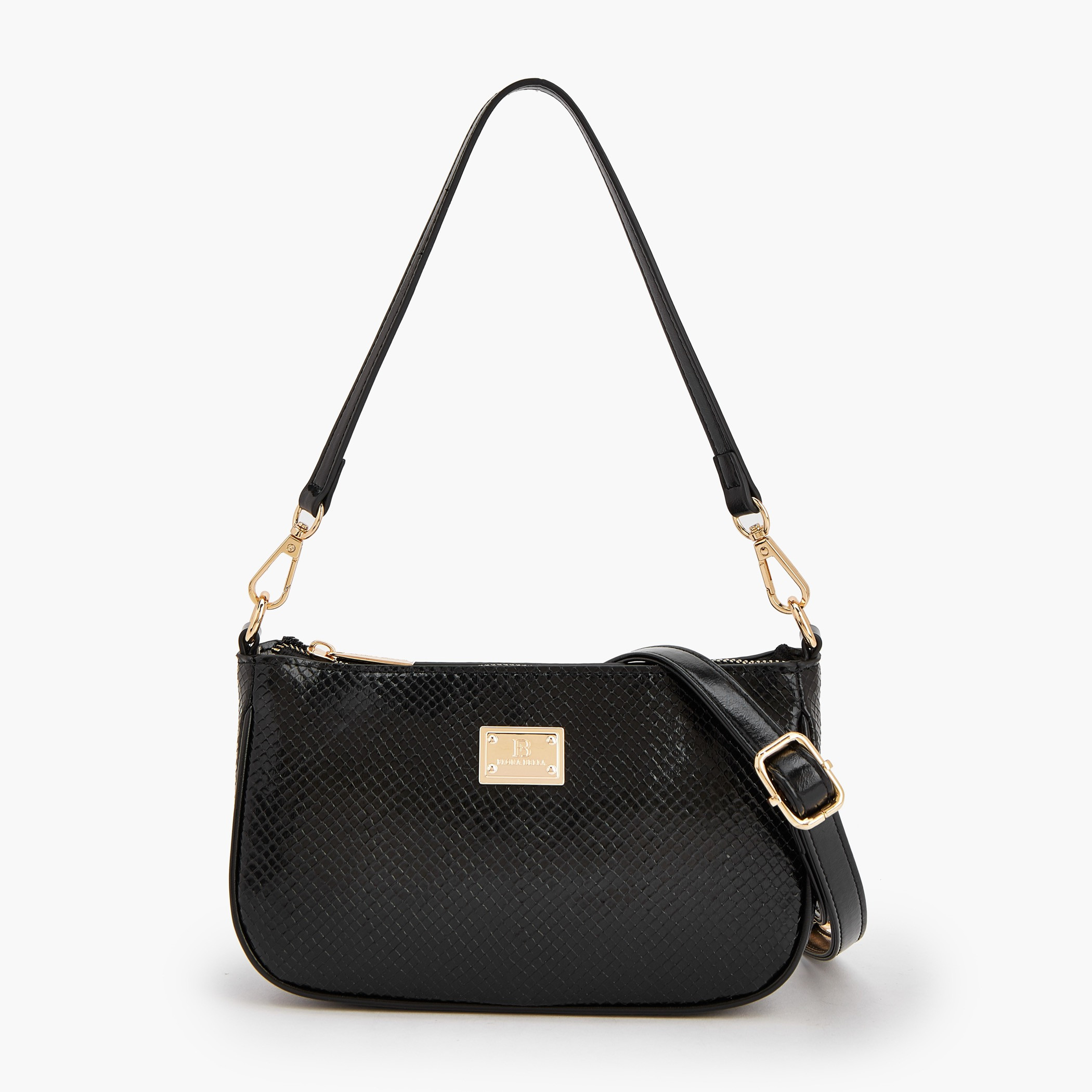 شنطة كتف بارزة الملمس مع حزام قابل للفصل للنساء من فلورا بيلا-women-bagsandwallets-handbags-image-1