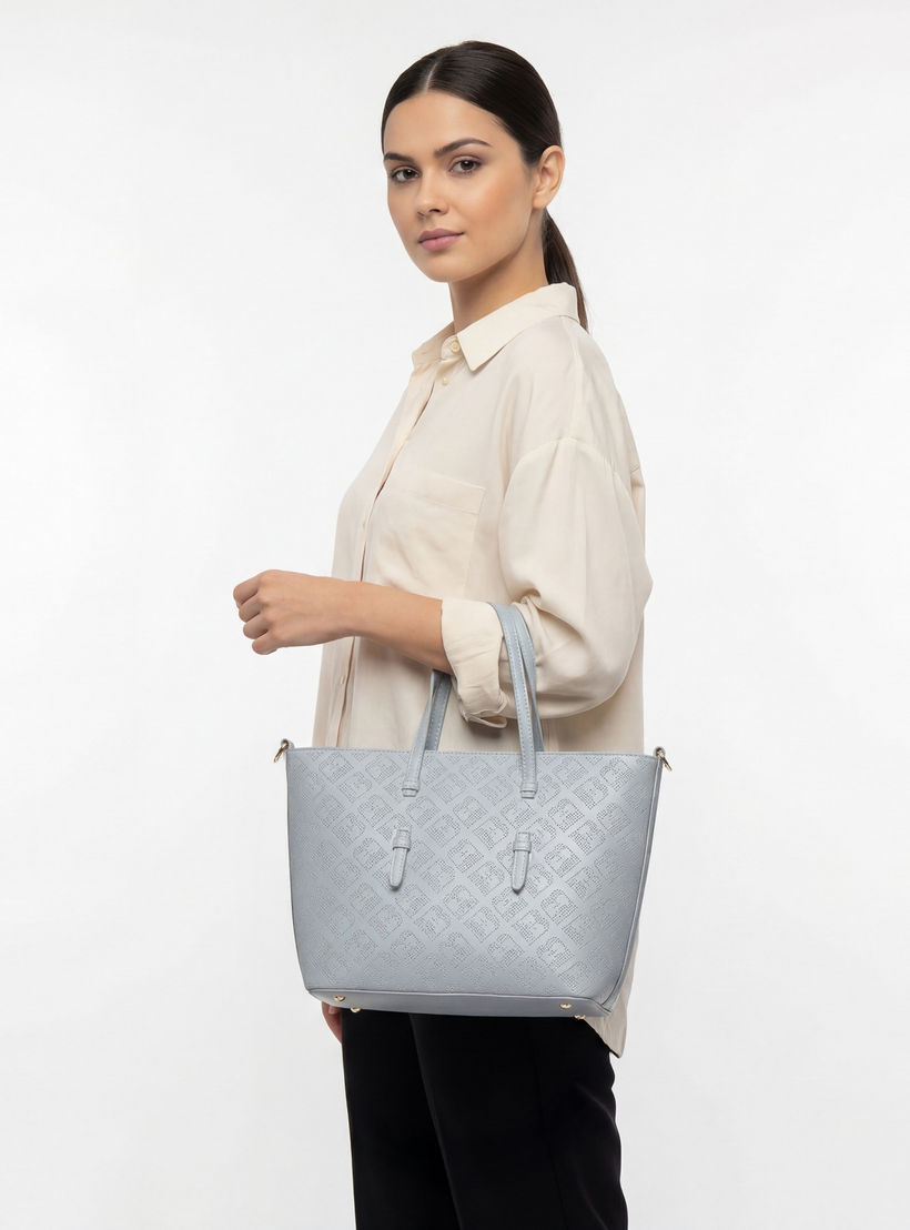Flora Bella Laser Cut Design Tote Bag with Detachable Shoulder Strap-women-bagsandwallets-handbags-image-2