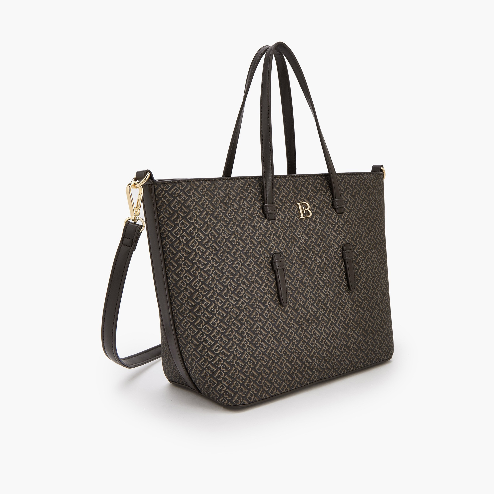 شنطة توت بطبعة مونوغرام وحزام قابل للفصل من فلورا بيلا-women-bagsandwallets-handbags-image-3