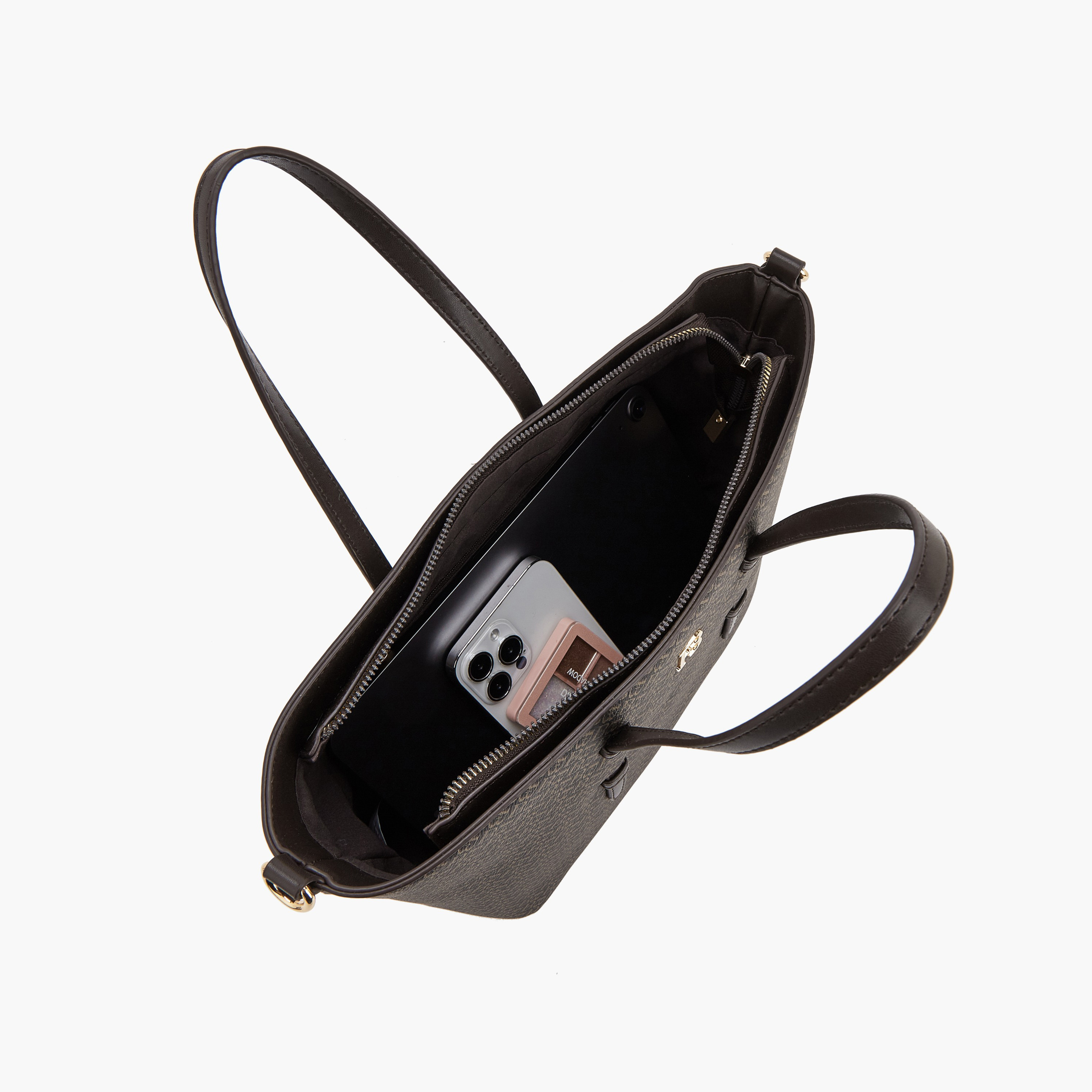 شنطة توت بطبعة مونوغرام وحزام قابل للفصل من فلورا بيلا-women-bagsandwallets-handbags-image-7
