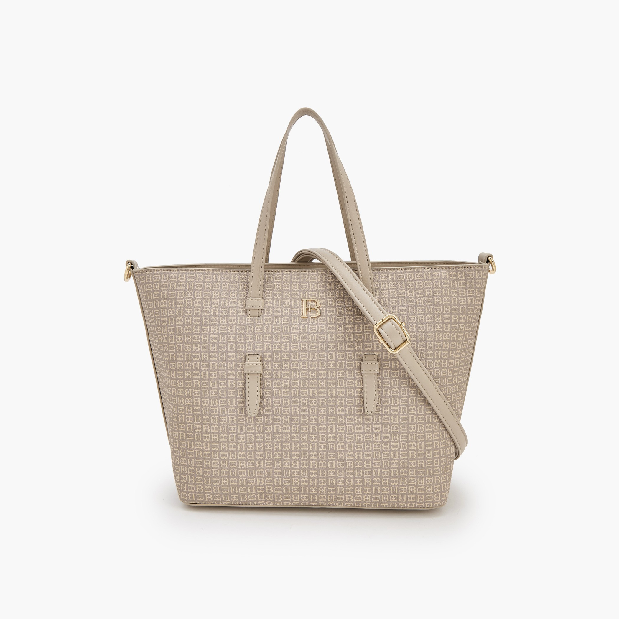 شنطة توت بطبعة مونوغرام وحزام قابل للفصل من فلورا بيلا-women-bagsandwallets-handbags-image-1