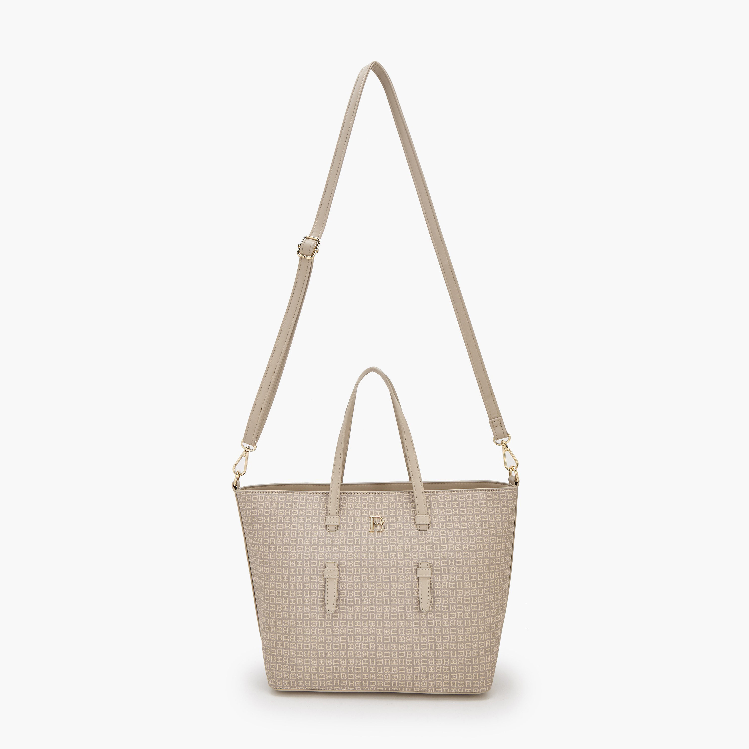 شنطة توت بطبعة مونوغرام وحزام قابل للفصل من فلورا بيلا-women-bagsandwallets-handbags-image-2
