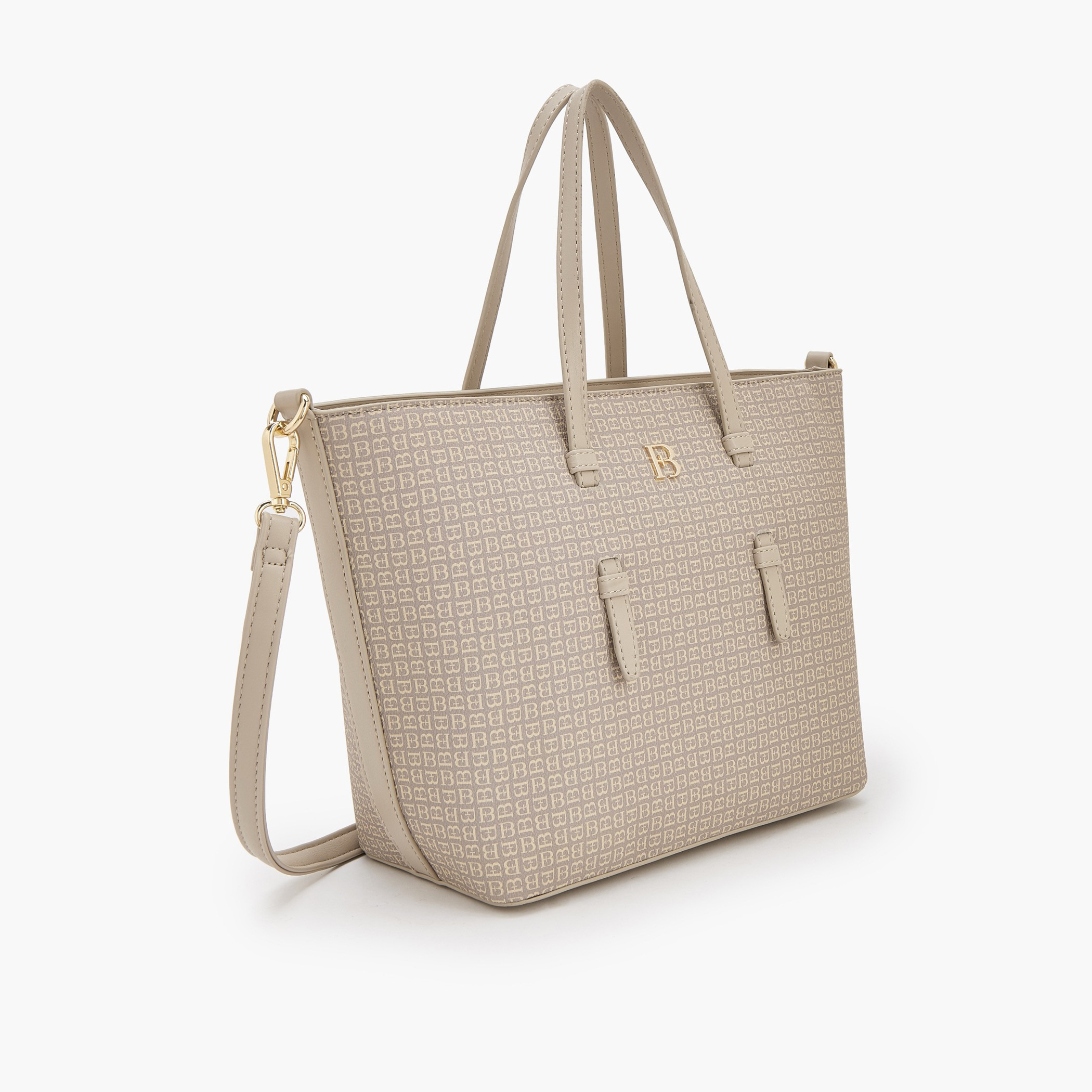 شنطة توت بطبعة مونوغرام وحزام قابل للفصل من فلورا بيلا-women-bagsandwallets-handbags-image-3