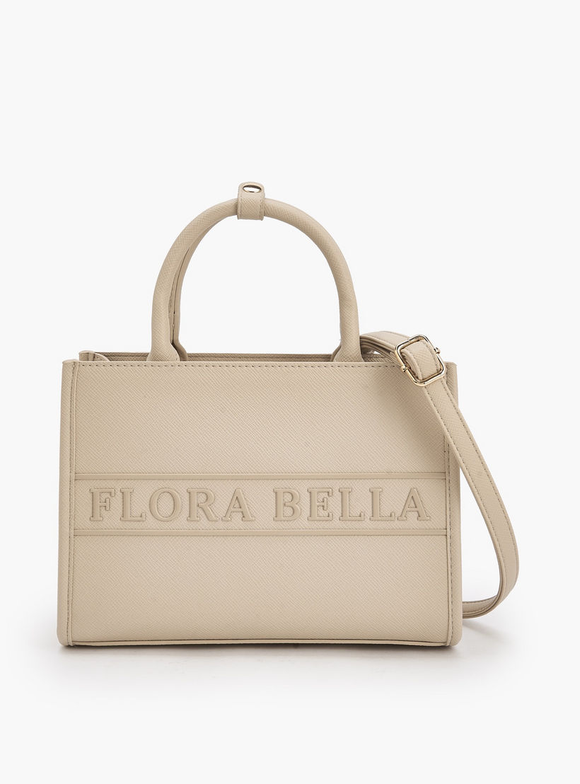 شنطة توتي بشعار منقوش مع حزام قابل للفصل من فلورا بيلا-women-bagsandwallets-handbags-image-1