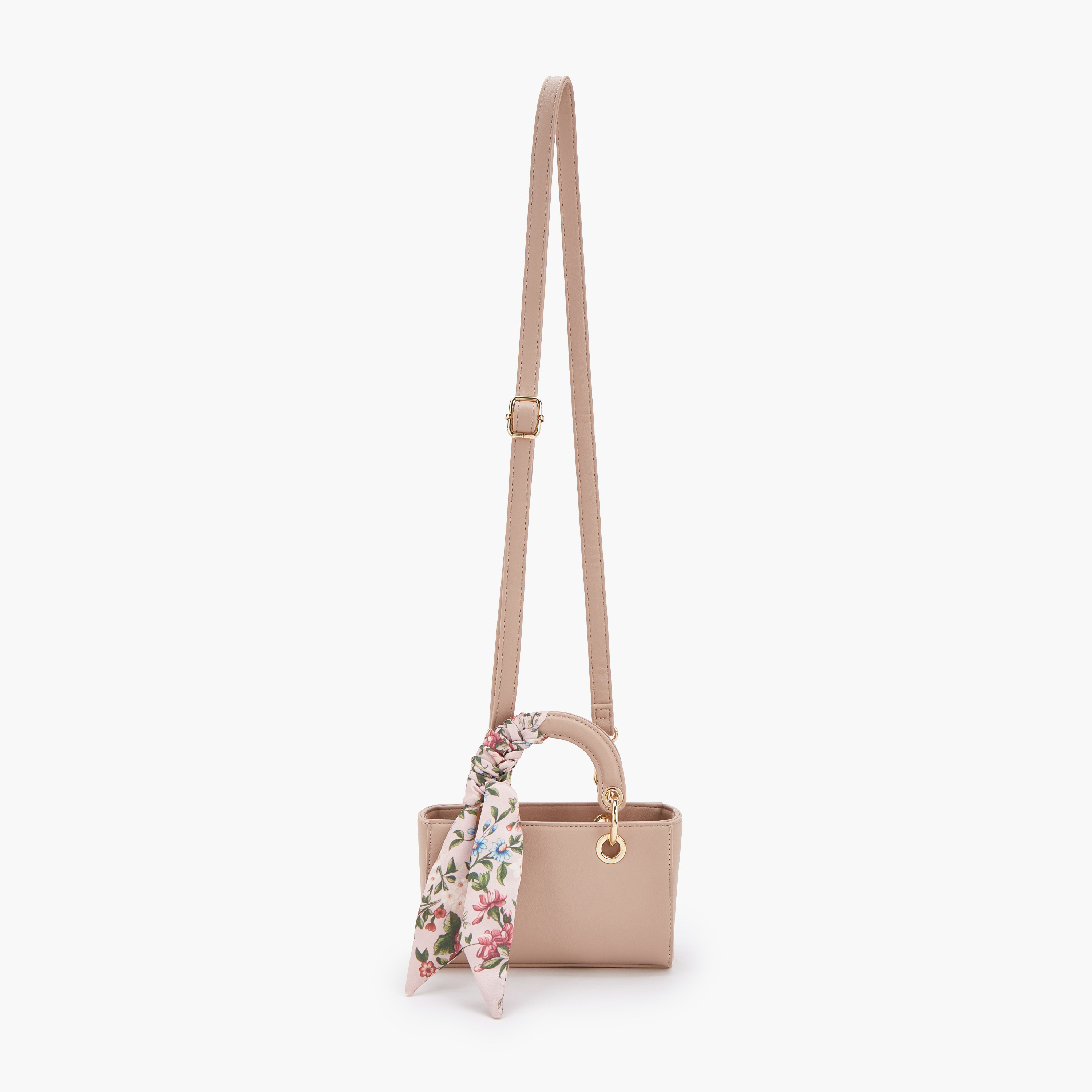 Flora Bella Textured Crossbody Bag with Scarf Accent-women-bagsandwallets-handbags-image-2