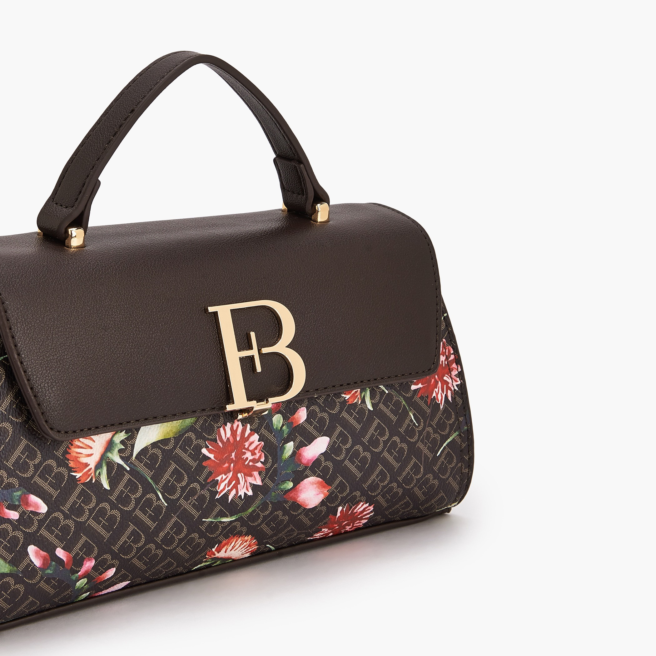 Floral Bella Monogram Print Satchel Bag with Detachable Strap-women-bagsandwallets-handbags-image-5