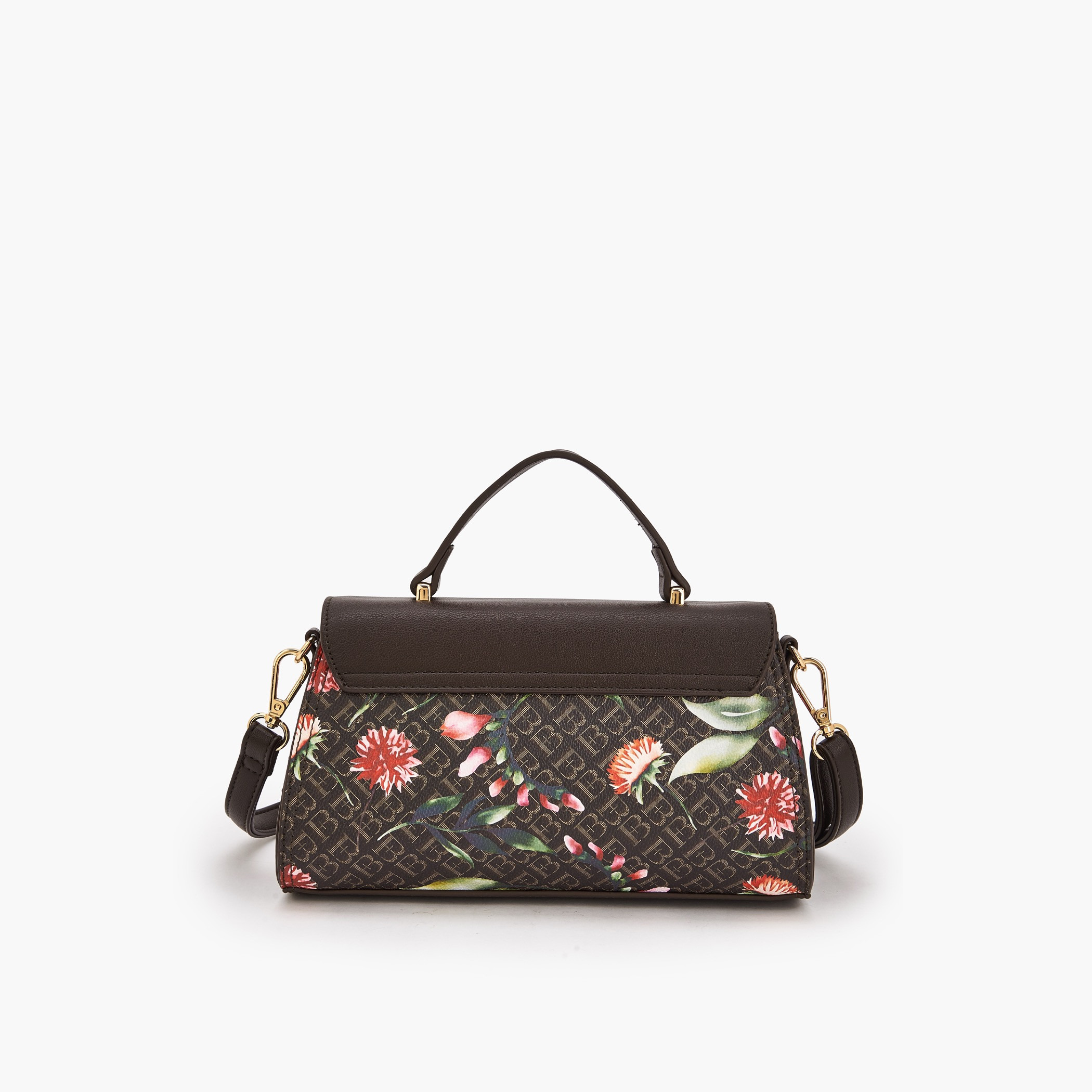 Floral Bella Monogram Print Satchel Bag with Detachable Strap-women-bagsandwallets-handbags-image-6