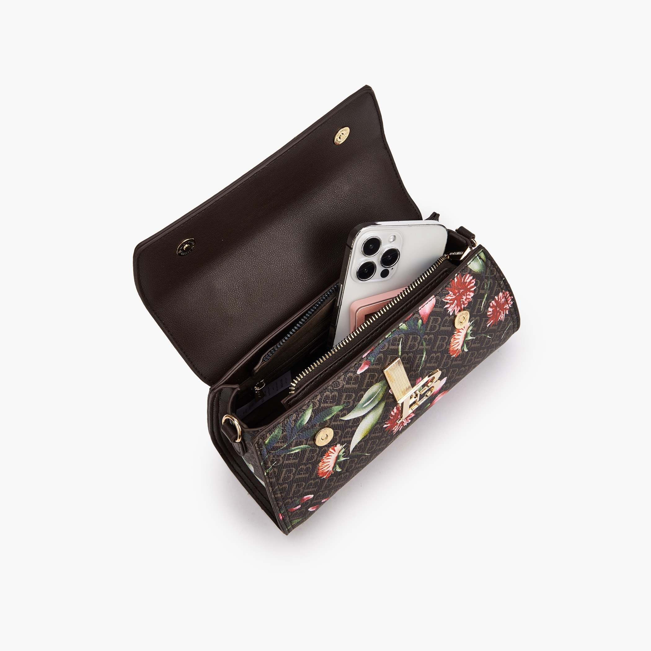 Floral Bella Monogram Print Satchel Bag with Detachable Strap-women-bagsandwallets-handbags-image-8