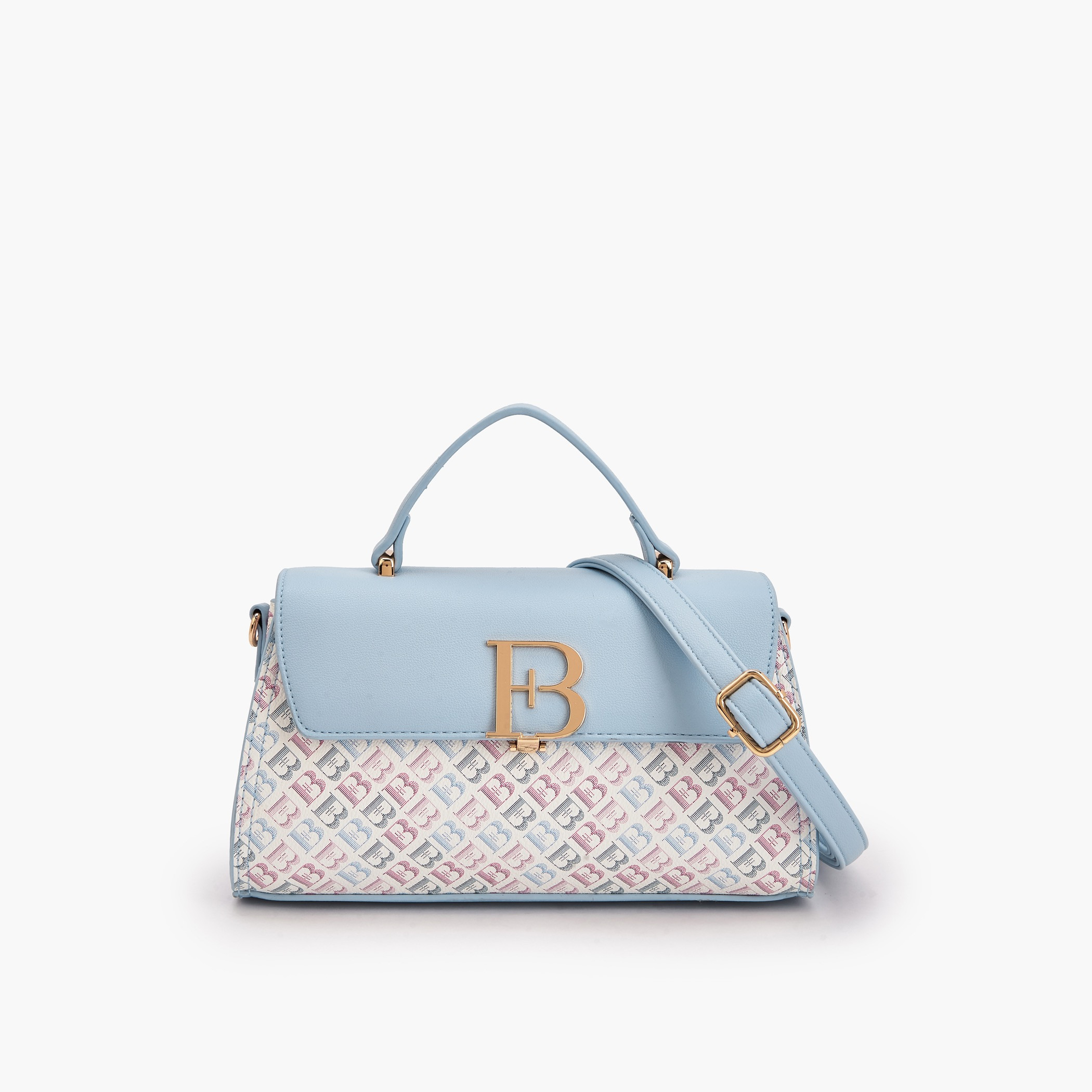 شنطة ساتشل بطبعات مونوجرام وحزام قابل للفصل من فلورا بيلا-women-bagsandwallets-handbags-image-1
