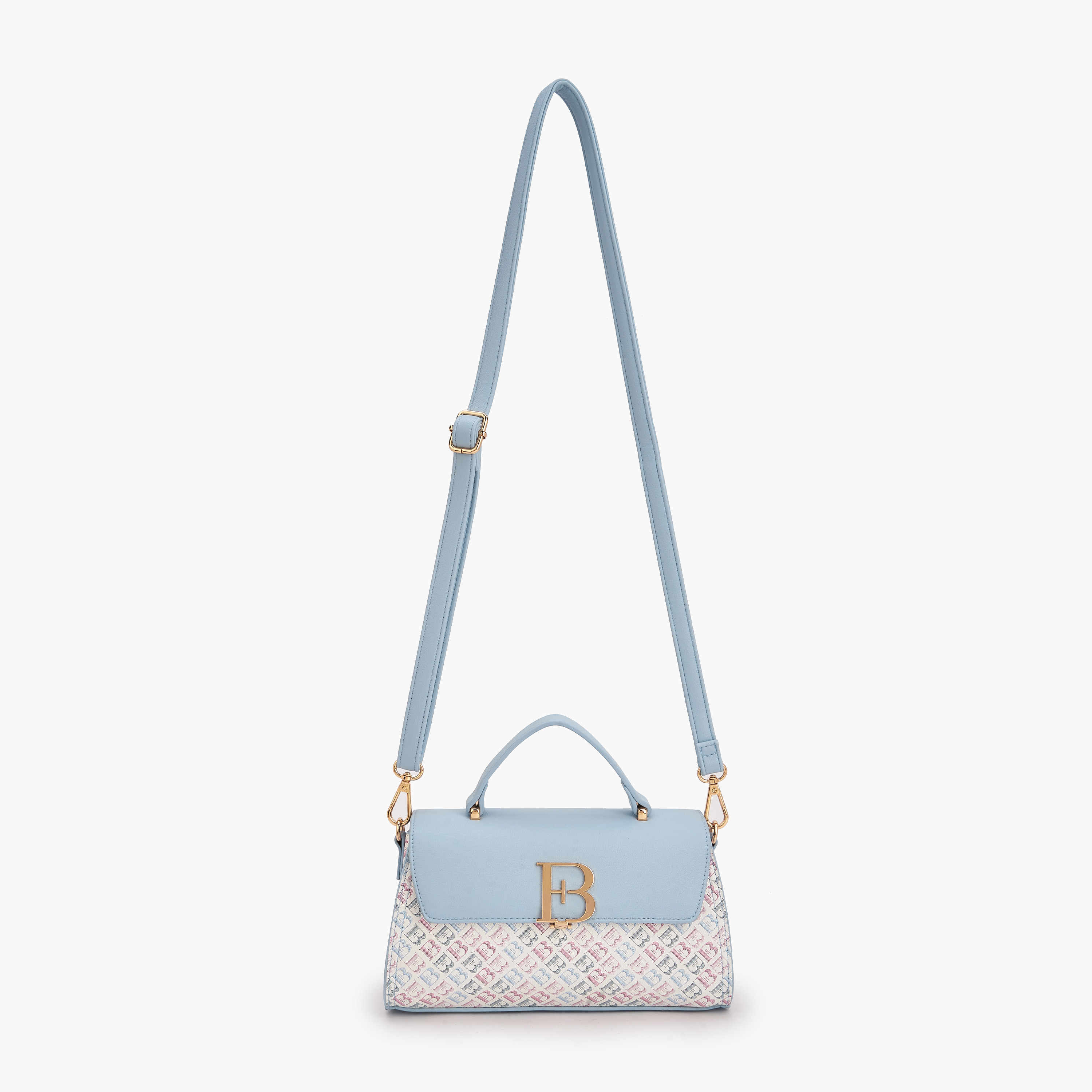 شنطة ساتشل بطبعات مونوجرام وحزام قابل للفصل من فلورا بيلا-women-bagsandwallets-handbags-image-3