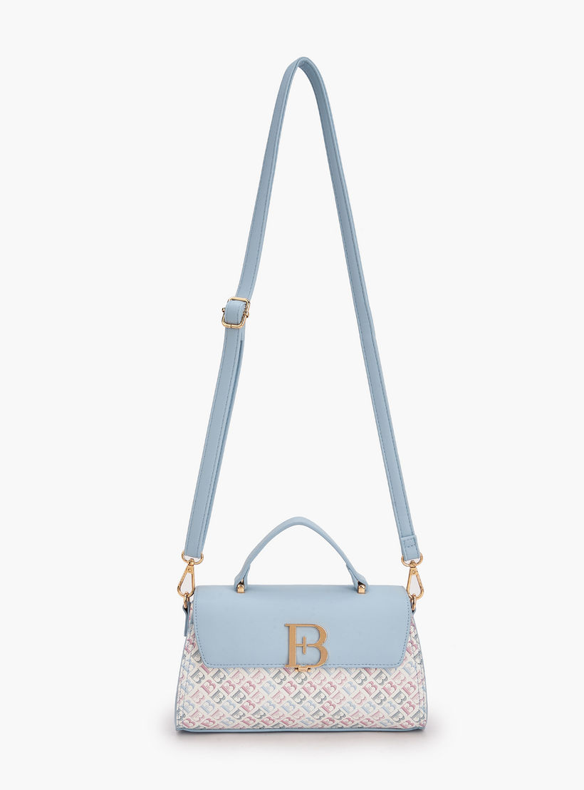 شنطة ساتشل بطبعات مونوجرام وحزام قابل للفصل من فلورا بيلا-women-bagsandwallets-handbags-image-3