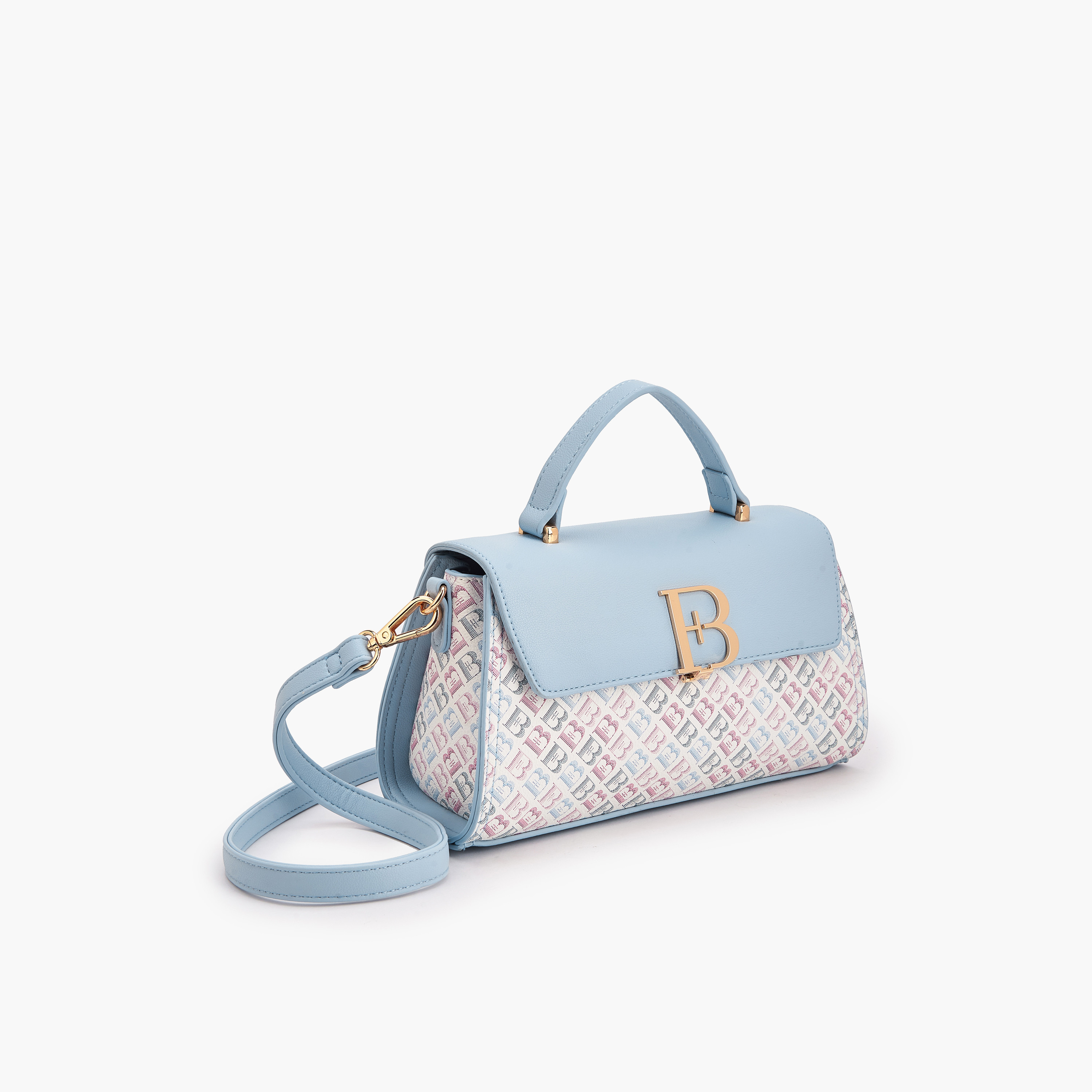 شنطة ساتشل بطبعات مونوجرام وحزام قابل للفصل من فلورا بيلا-women-bagsandwallets-handbags-image-4
