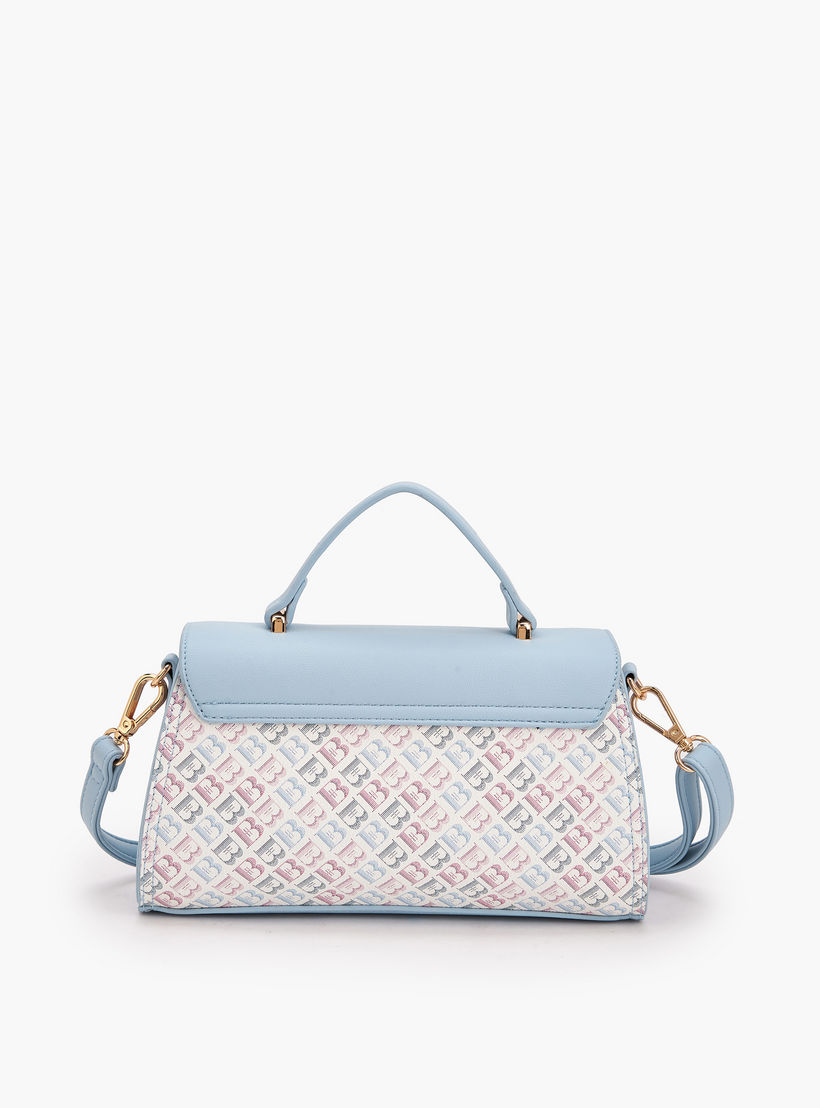 شنطة ساتشل بطبعات مونوجرام وحزام قابل للفصل من فلورا بيلا-women-bagsandwallets-handbags-image-5