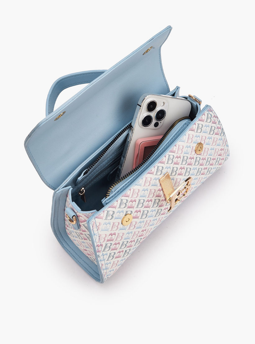 شنطة ساتشل بطبعات مونوجرام وحزام قابل للفصل من فلورا بيلا-women-bagsandwallets-handbags-image-8