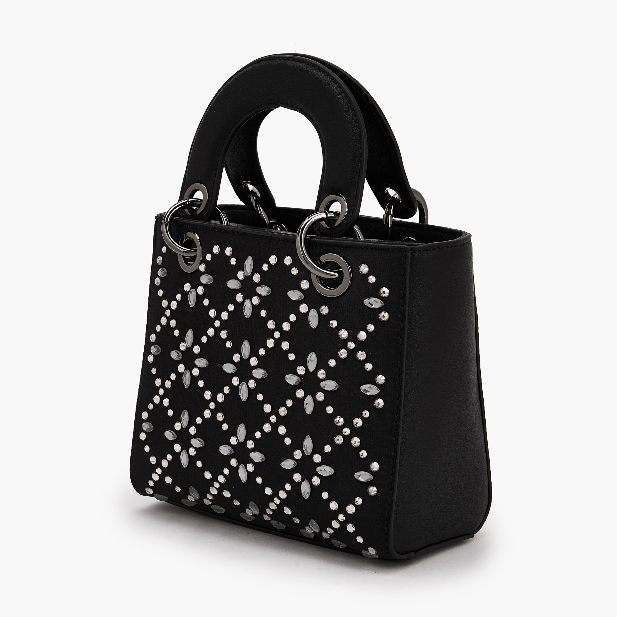 Floral Bella Embellished Satchel Bag with Detachable Strap-women-bagsandwallets-handbags-image-5
