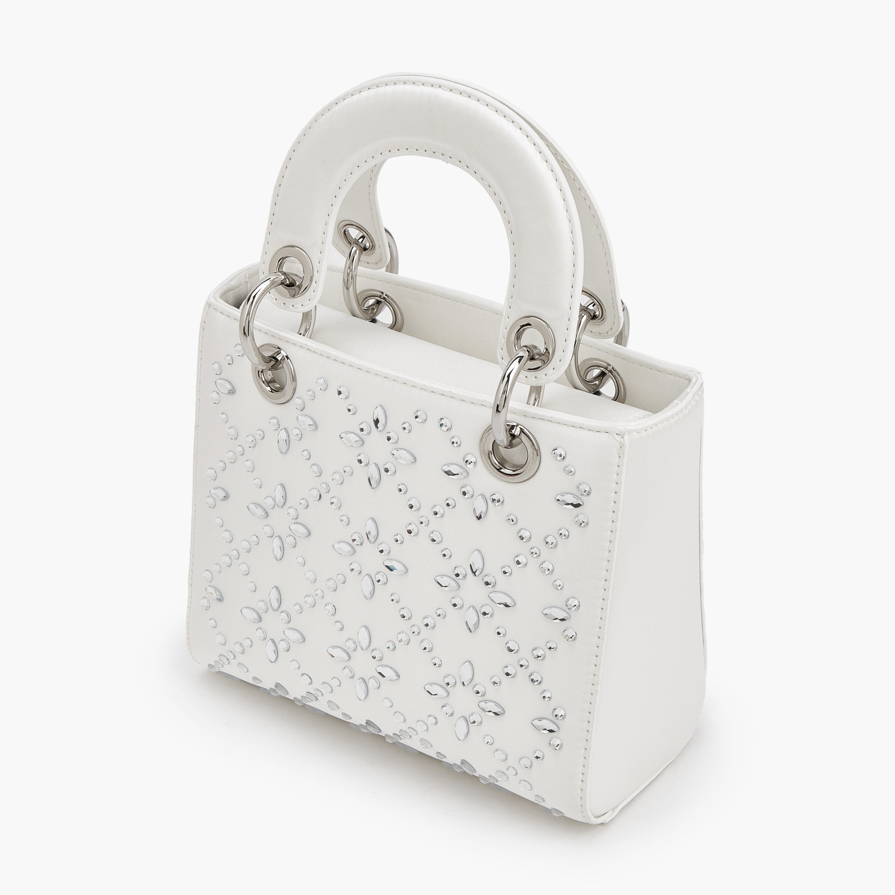 Floral Bella Embellished Satchel Bag with Detachable Strap-women-bagsandwallets-handbags-image-6