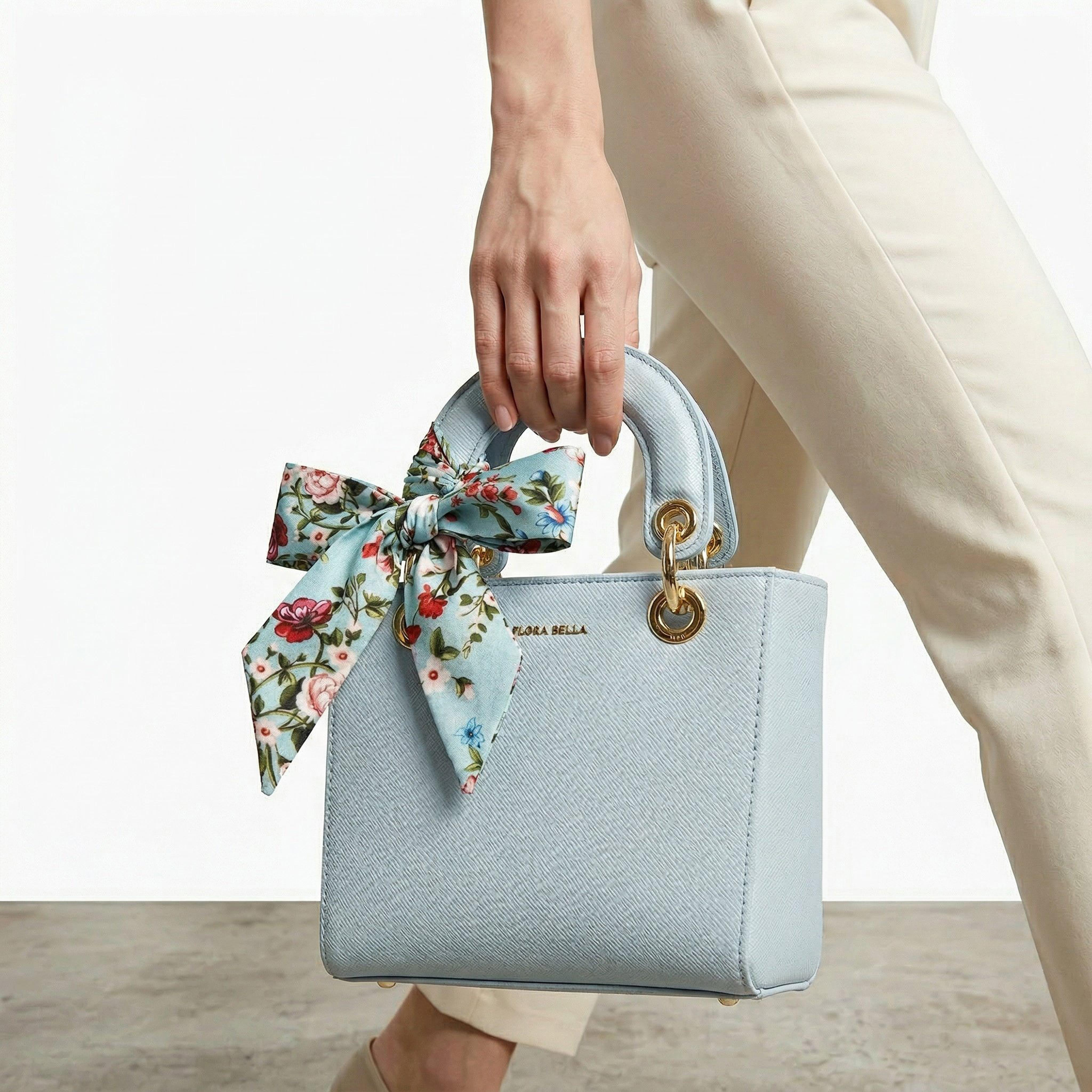 شنطة ساتشيل بارزة الملمس بوشاح بطبعات من فلورا بيلا-women-bagsandwallets-handbags-image-2